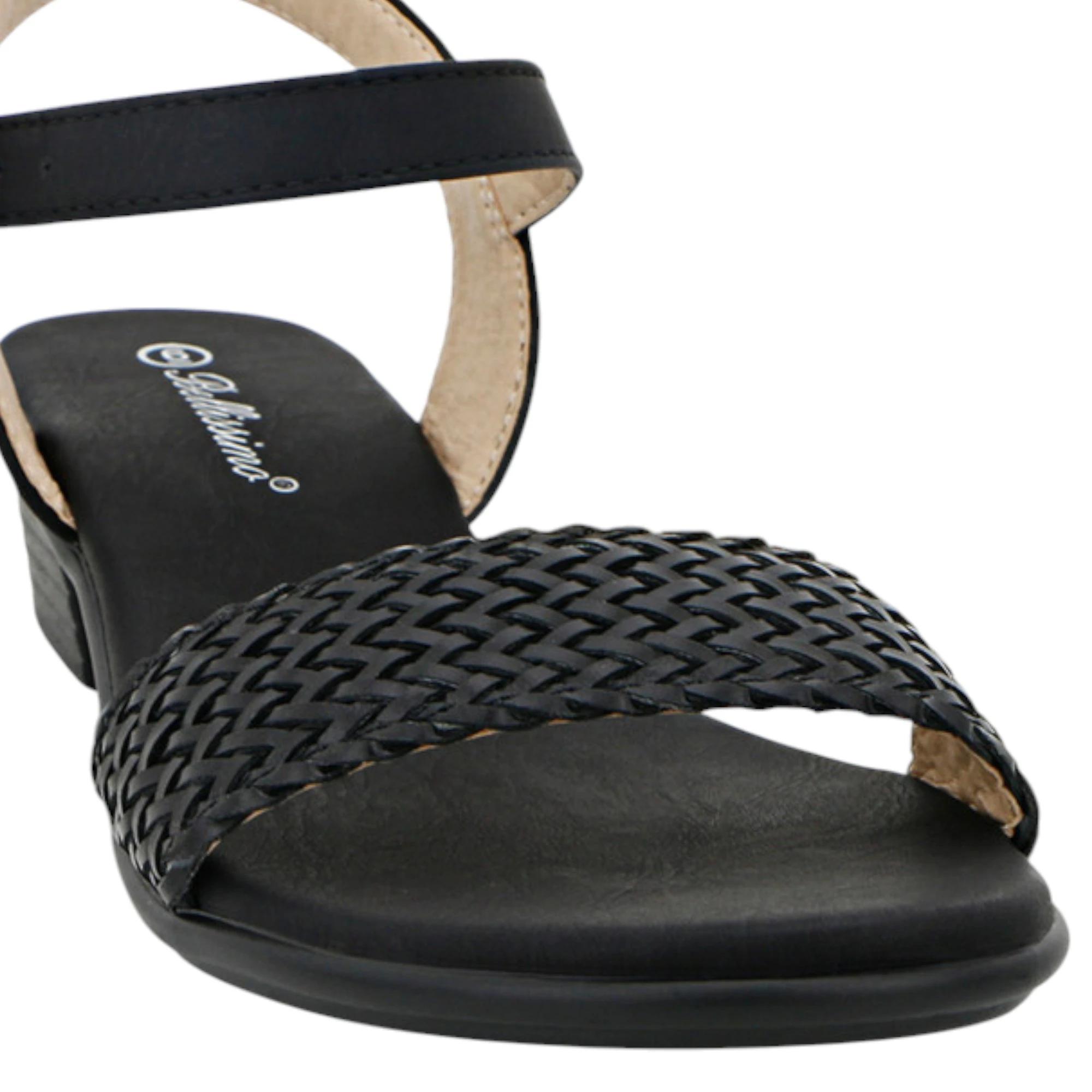 3 Bellissimo Womens Eve Heel Sandals BLACK, 3 of 3