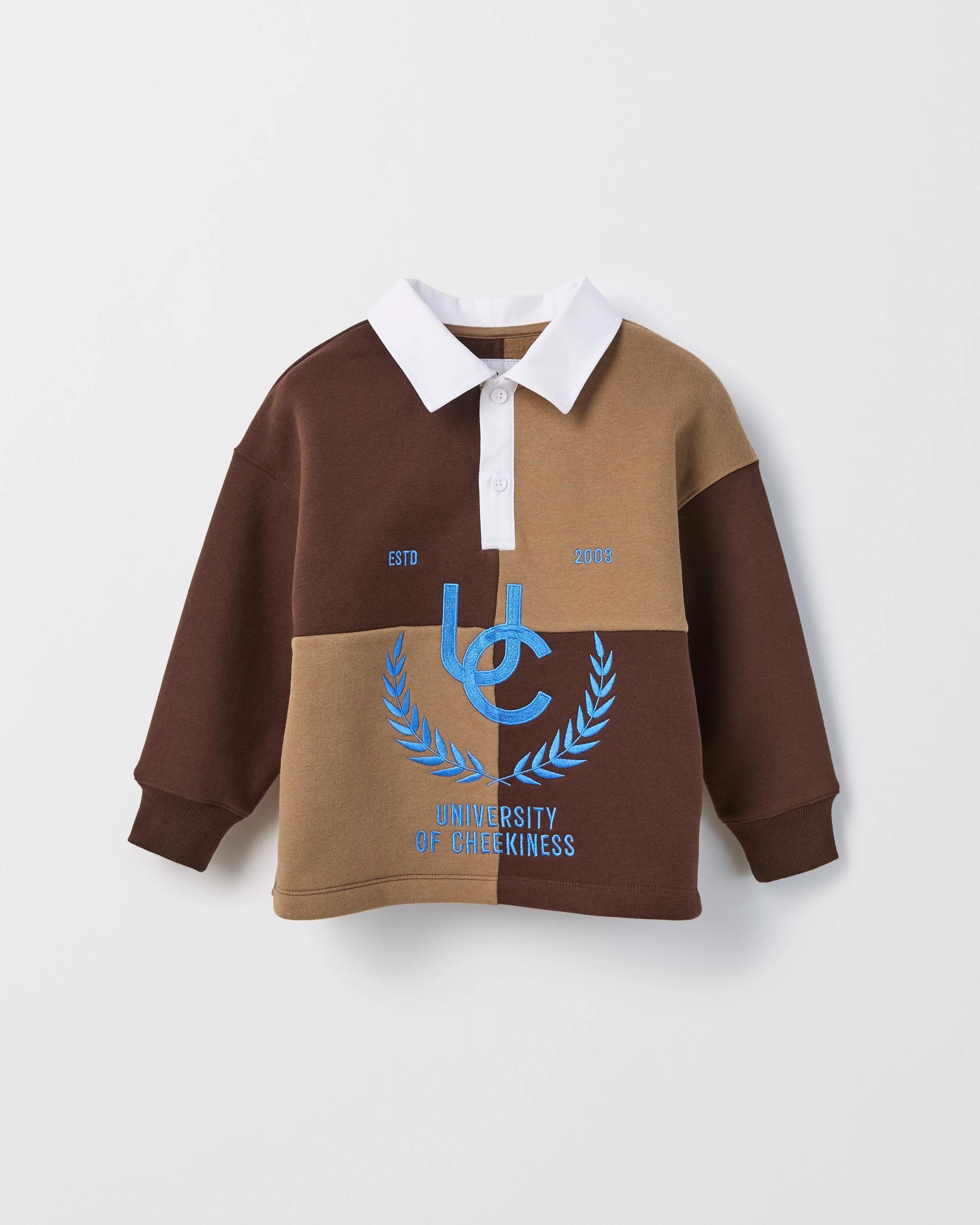 5 Target Kids Australian Cotton Blend Heavyweight Oversized Rugby Jumper BROWN, 5 of 6