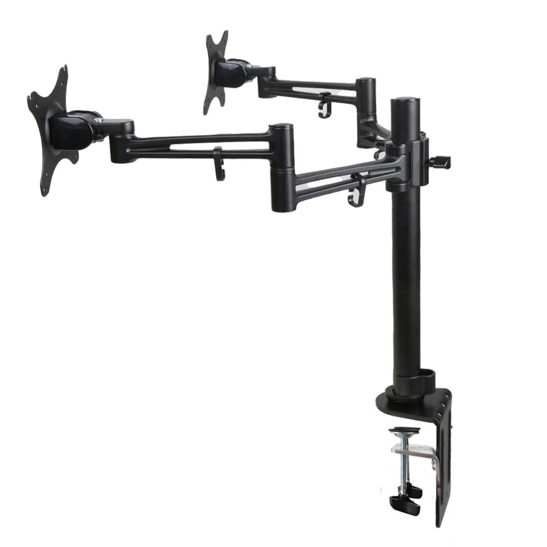 4 Artiss Monitor Arm Dual Desk Mount Screen Holder Bracket - Black, 4 of 10