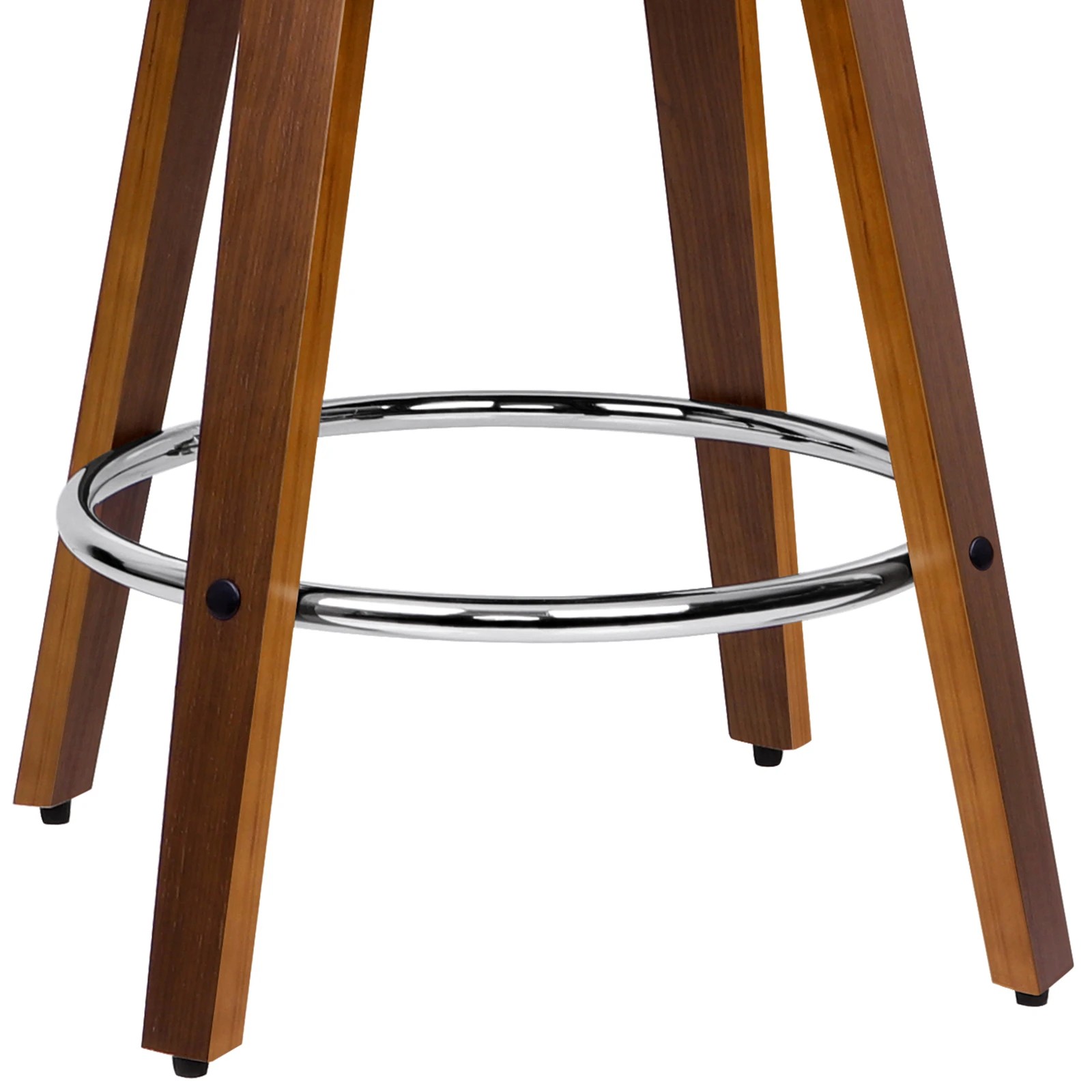 7 Alfordson 2x Swivel Bar Stools 65cm Kitchen Wooden Dining Chair Boucle - White, 7 of 10