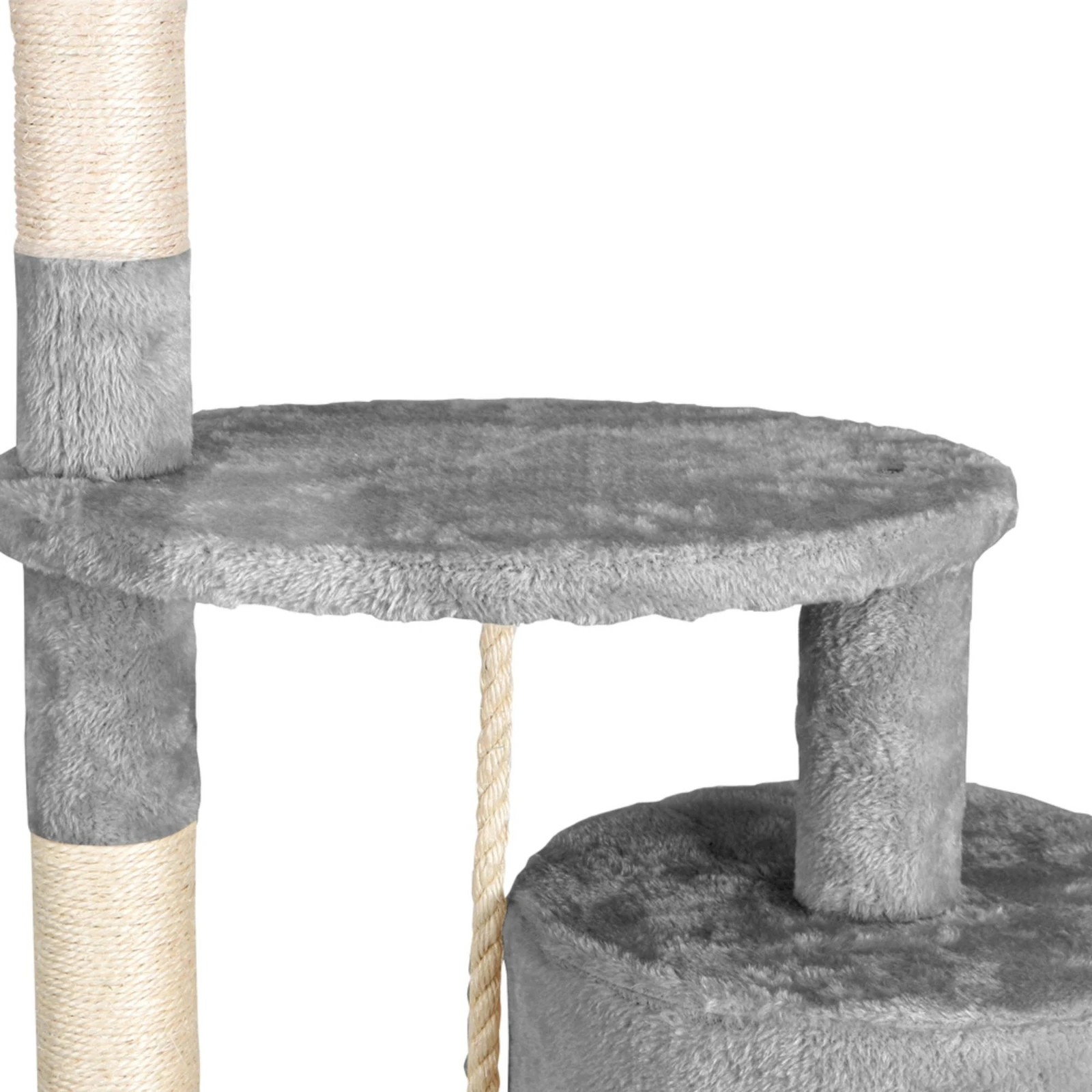 6 Beastie Cat Tree Scratching Post Scratcher Tower Condo House Furniture 112CM - Grey, 6 of 6