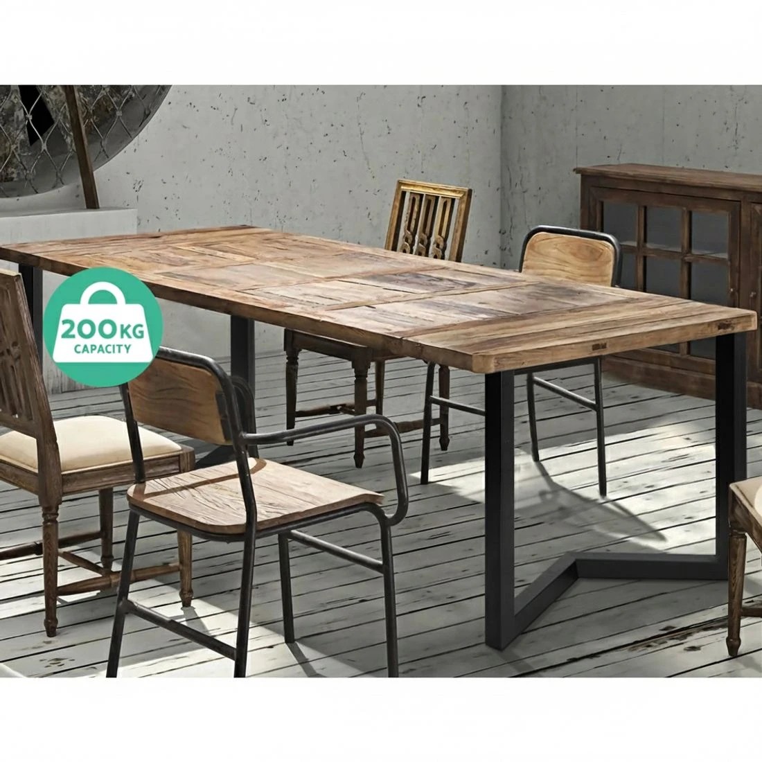 5 Artiss Metal Table Legs DIY 50X70CM Set of 2 - Black, 5 of 6