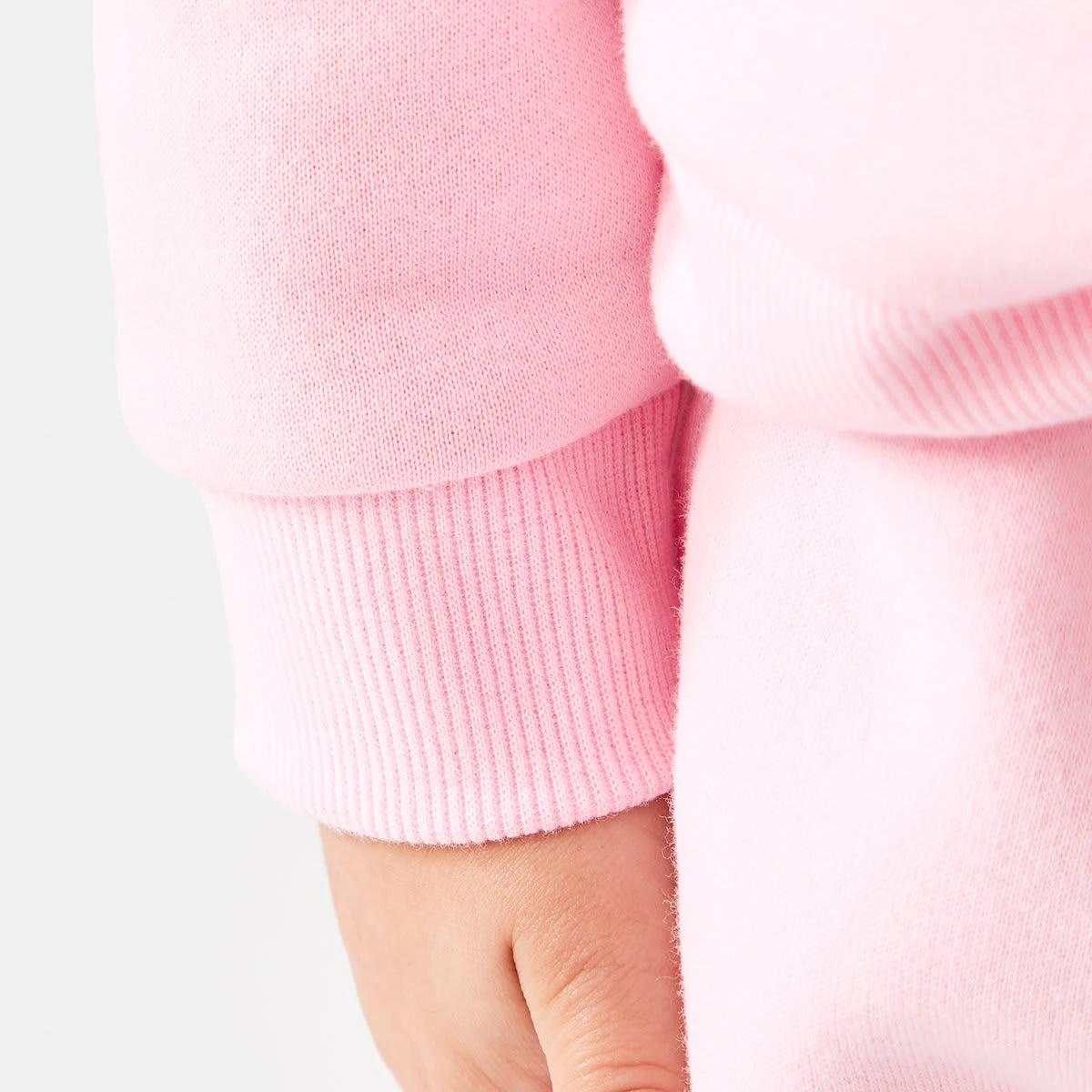 5 Basic Crew Neck Sweatshirt Light Pink, 5 of 9