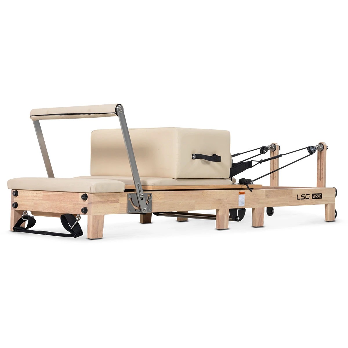 5 LSG GPR500 Folding Wooden Pilates Reformer Machine in Beige, 5 of 10