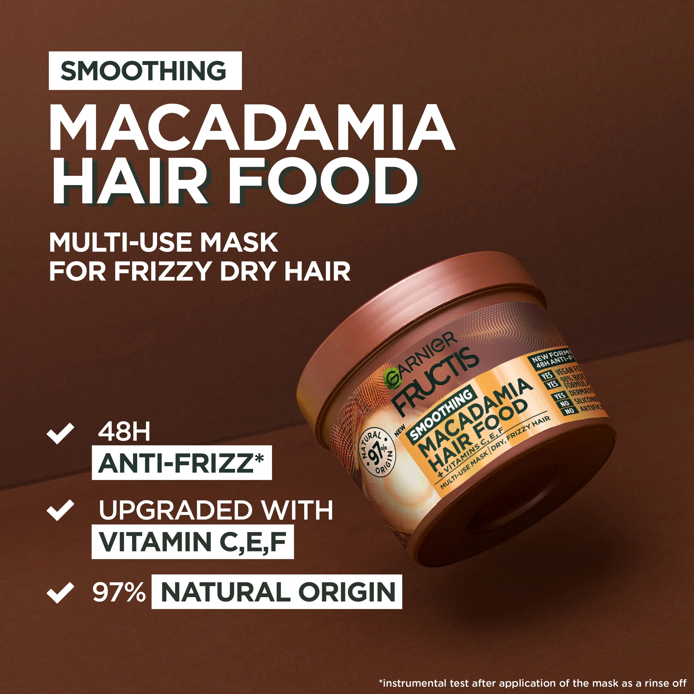 3 Garnier Fructis Smoothing Hair Food 390ml - Macadamia, 3 of 9