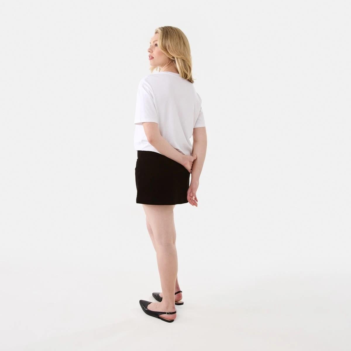 4 Corduroy Mini Skirt Black, 4 of 6