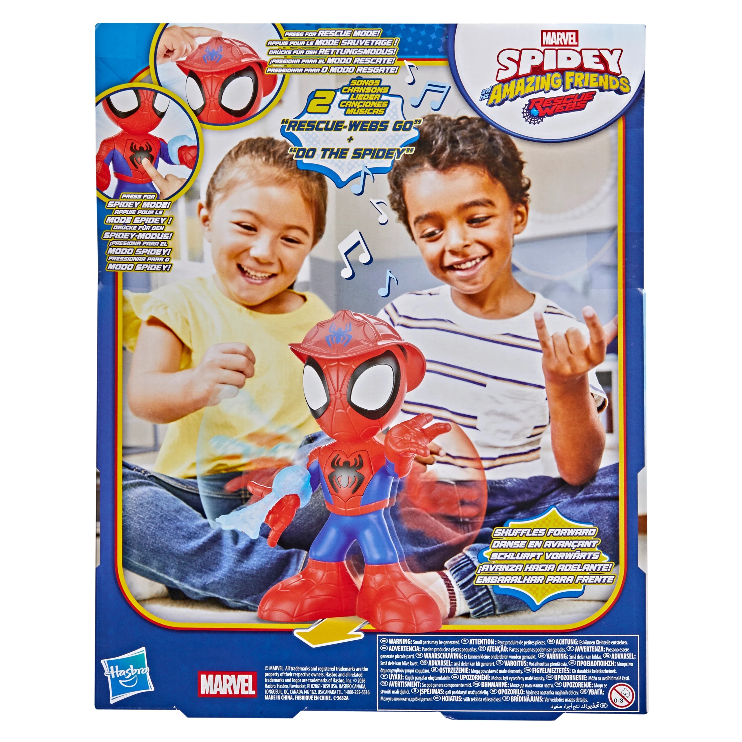 2 25cm Disney Junior Marvel Spidey & His Amazing Friends Rescue Webs Dance 'N Rescue Spidey Figure, 2 of 4