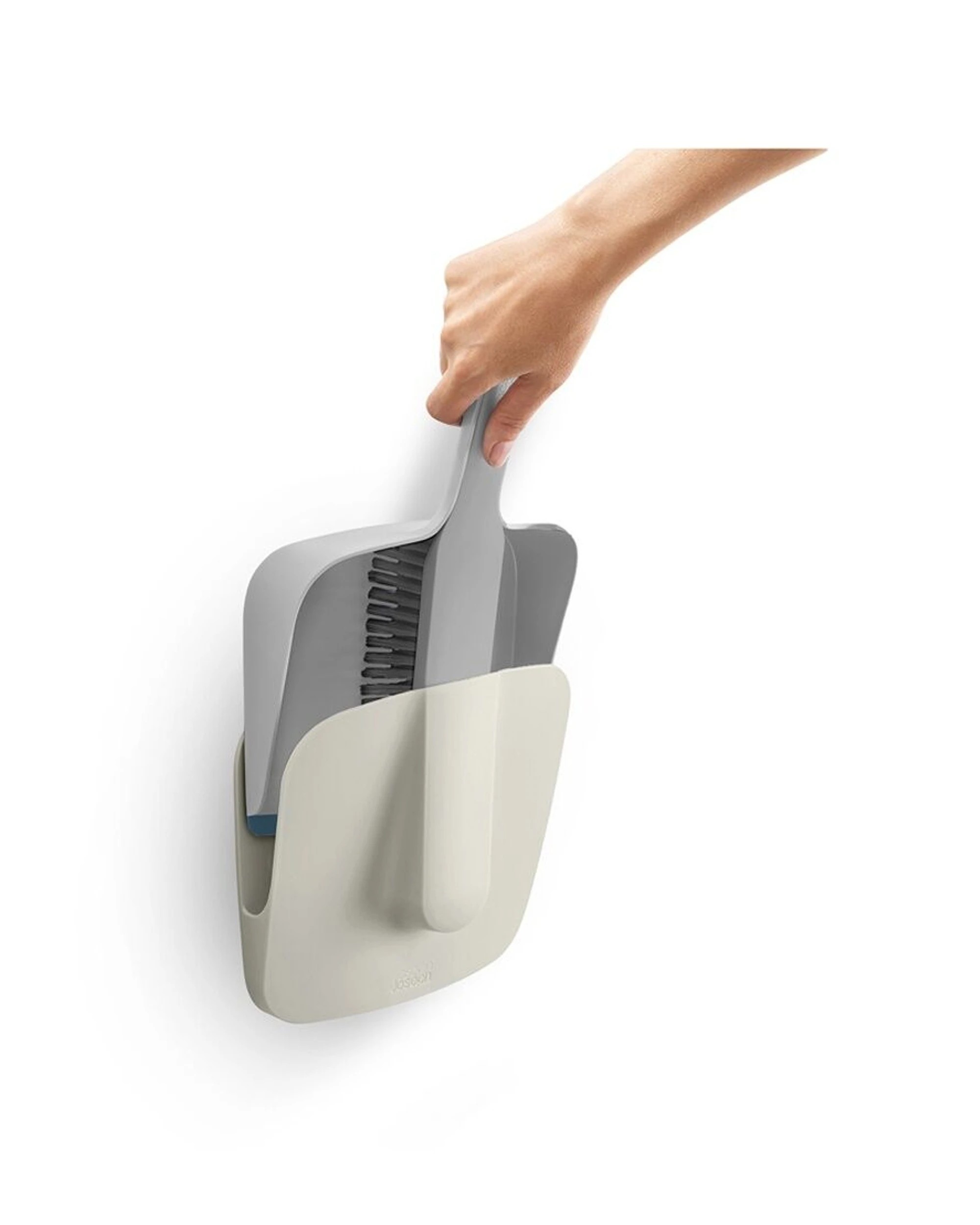 4 Joseph Joseph 2PK CleanTech Wall Mounted Dustpan And Brush Indoor Stone - White, 4 of 8