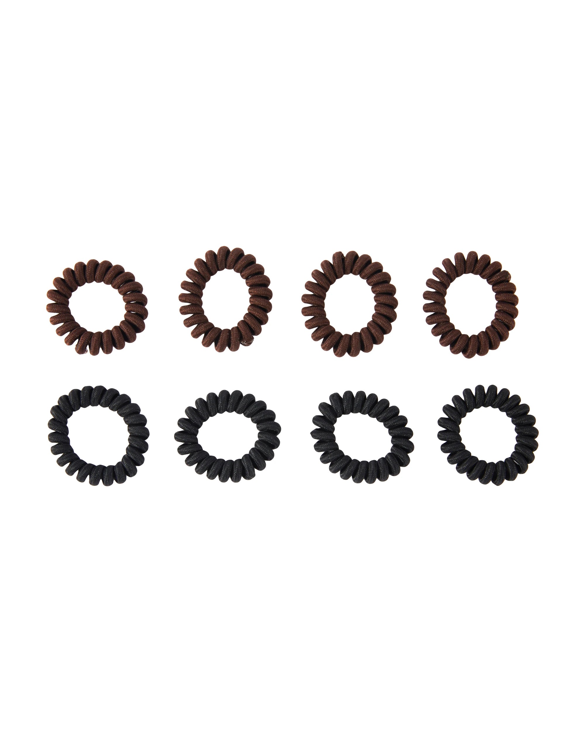 2 OXX Haircare 8 Piece Spiral Hair Elastics - Black and brown, 2 of 4