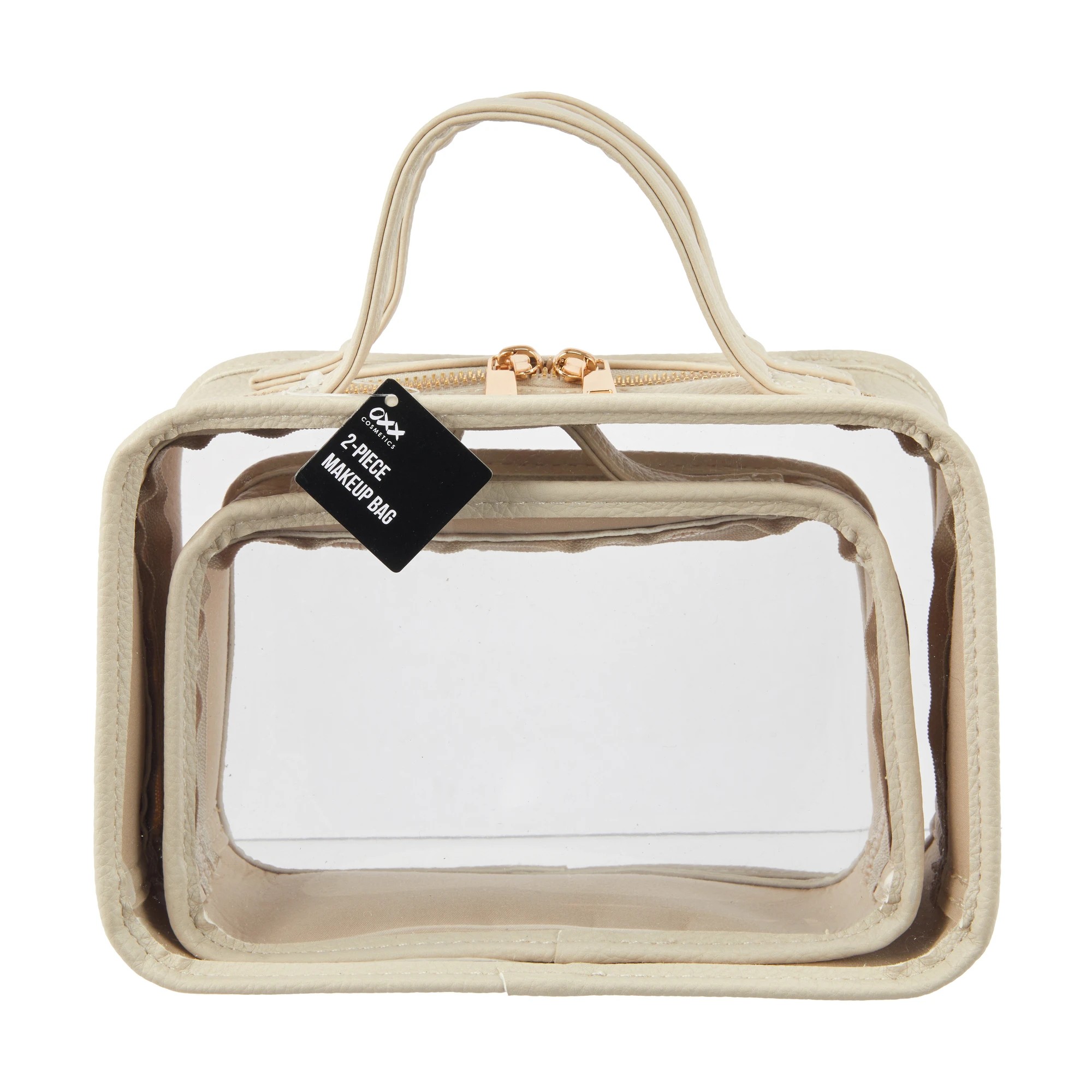 6 OXX Cosmetics 2 Piece Makeup Bags - Praline, 6 of 6