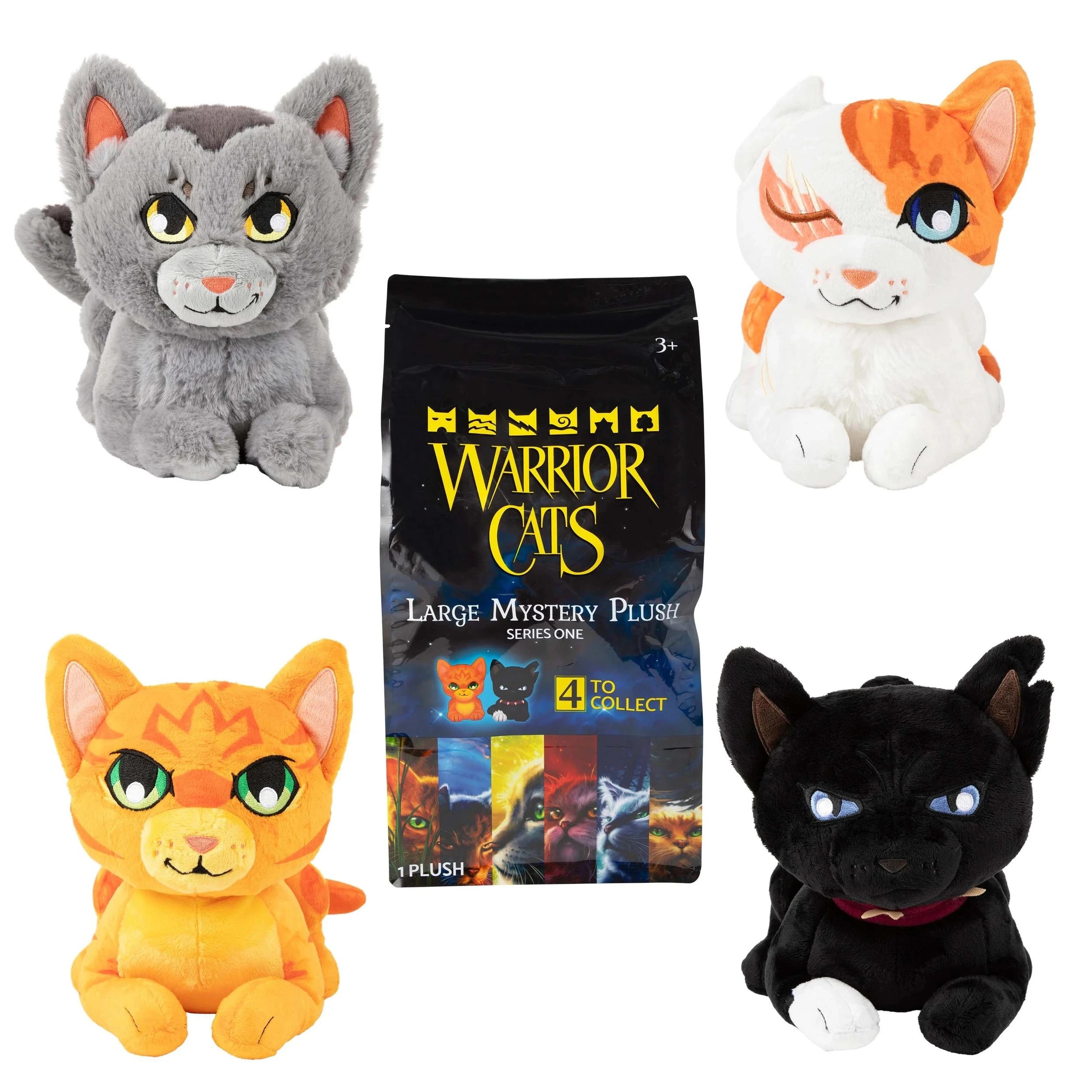 1 B. toys Warrior Cats 11 Inch Large Mystery Plush Series 1 - Assorted - Multi, 1 of 8