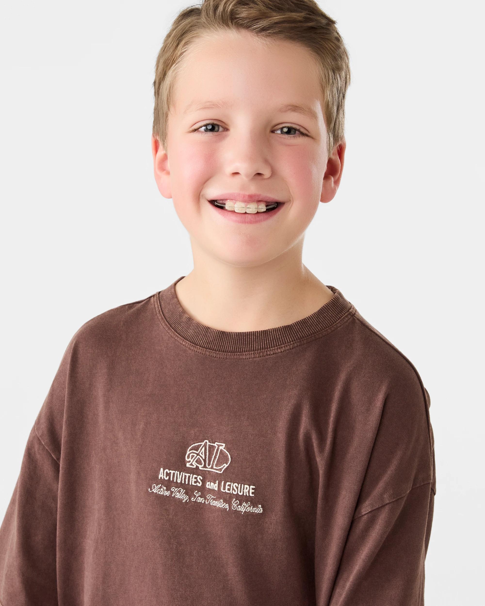3 Short Sleeve Oversized Embroidered T-shirt Brn Slogan, 3 of 8