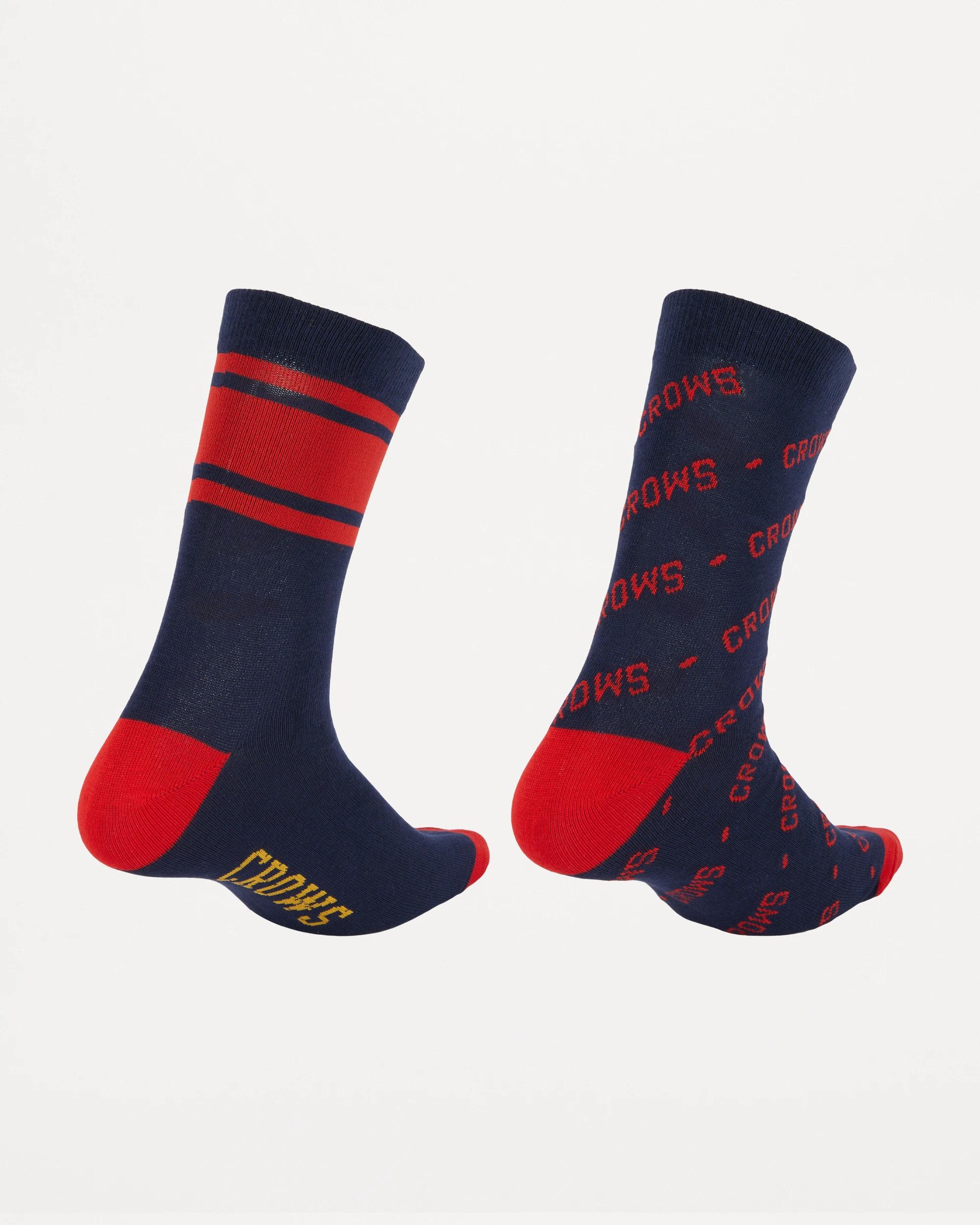 2 2 Pack Official AFL Adult Sock Set NAVY ADELAIDE, 2 of 3