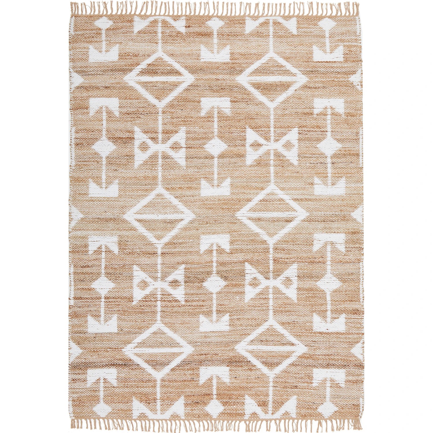 2 Common Ground Rugs Grove Trudy 380x280cm - Extra Large Hand Loomed Jute Floor Rug - White, 2 of 8