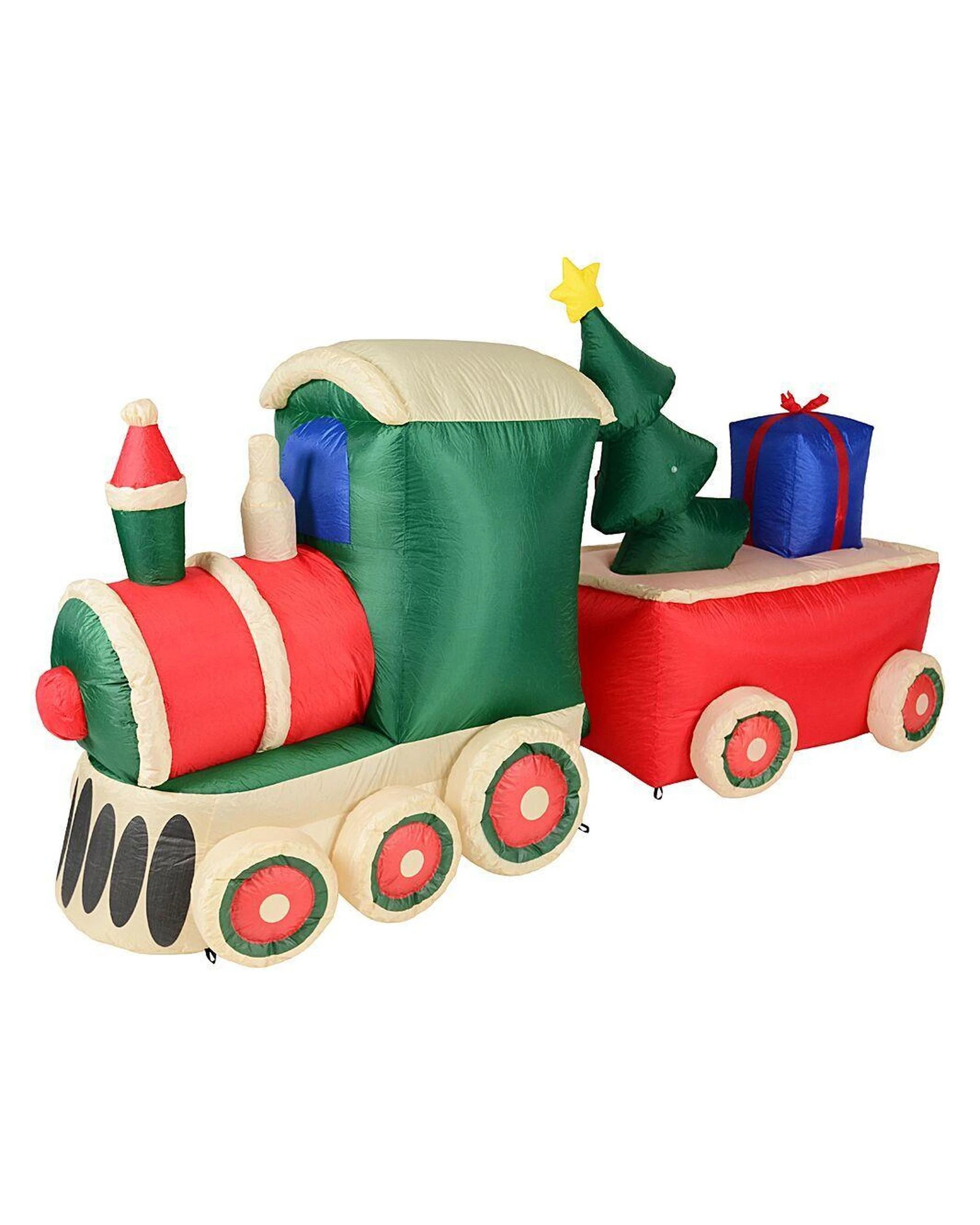Christmas Warehouse 2.4m Santa Express Train Inflatable Display - LED ...