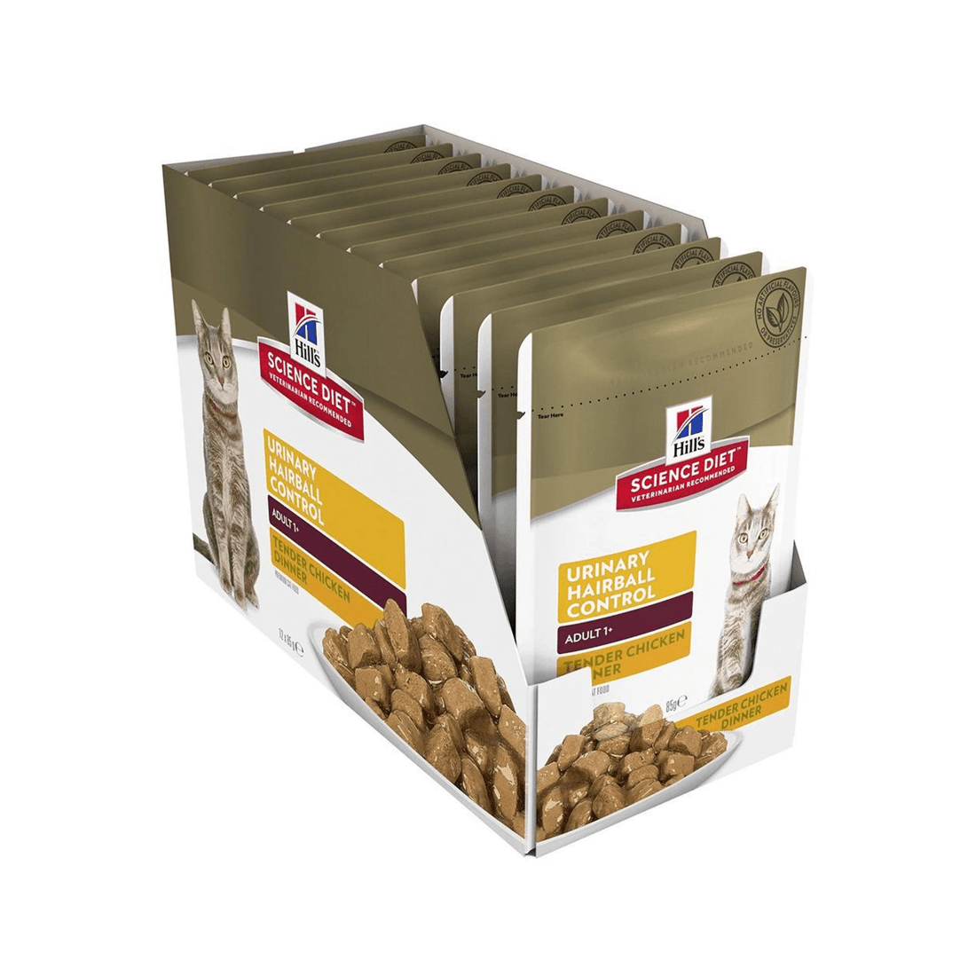 2 Hills Adult Urinary Hairball Control Wet Cat Food Tender Chicken Dinner 12 x 85g, 2 of 2