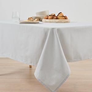 Grey Extra Large Linen Look Table Cloth