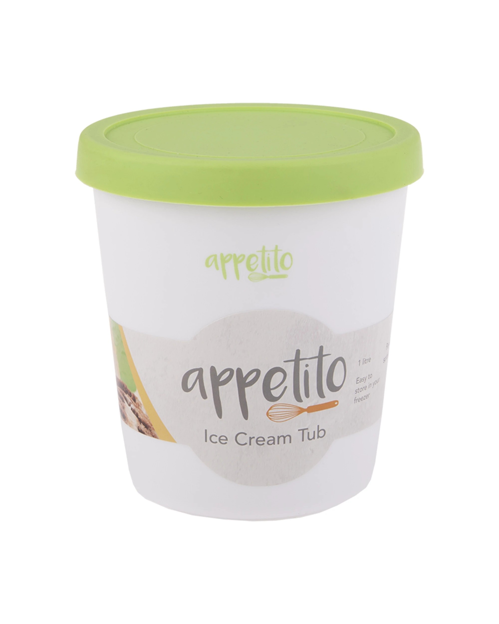 2 Appetito Round Ice Tub Home Kitchen Container 1L - Green, 2 of 2