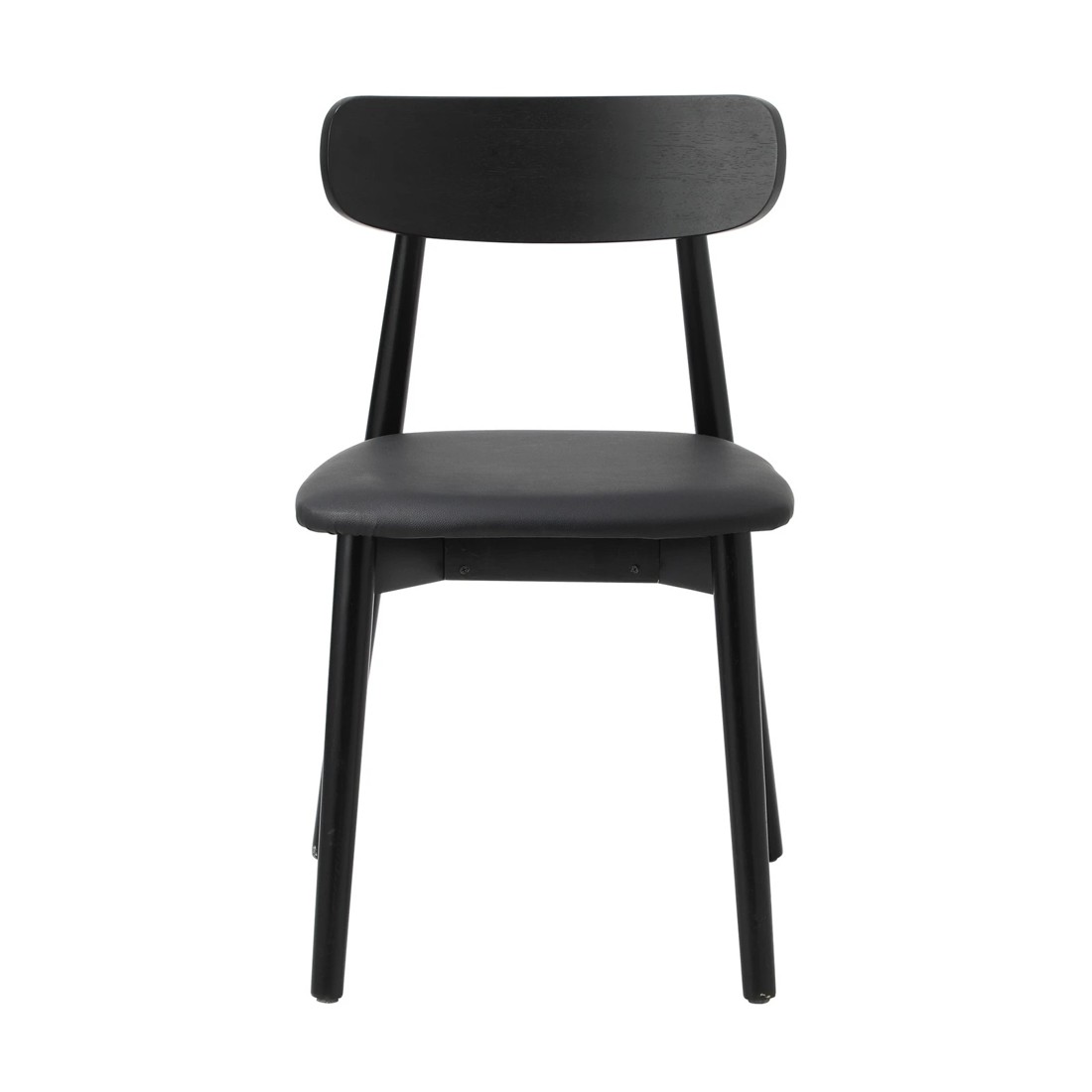 6 Oikiture 6x Dining Chairs Kitchen Chair Pu Leather Solid Wood Cafe Lounge
 - Black, 6 of 10