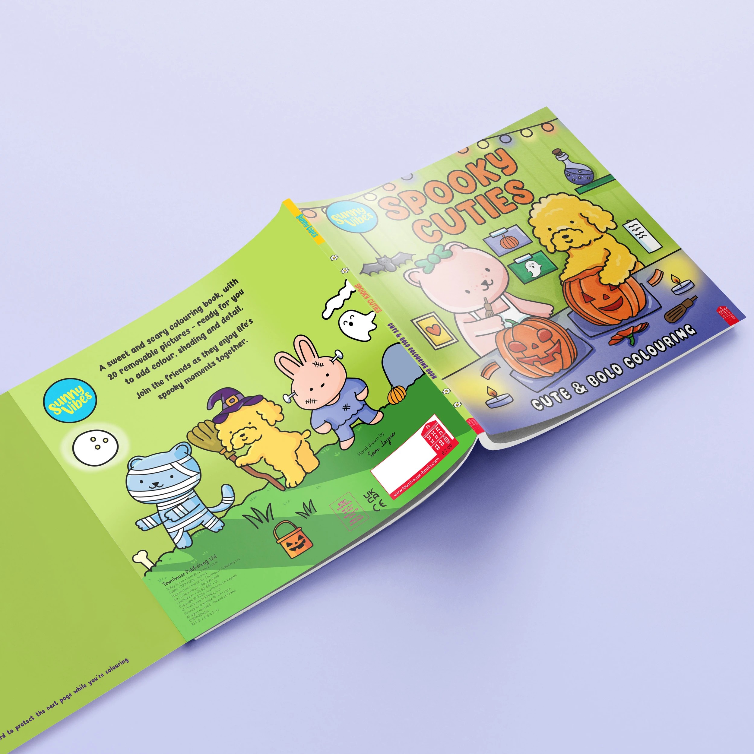 4 Sunny Vibes: Spooky Cuties Cute & Bold Colouring Book, 4 of 5
