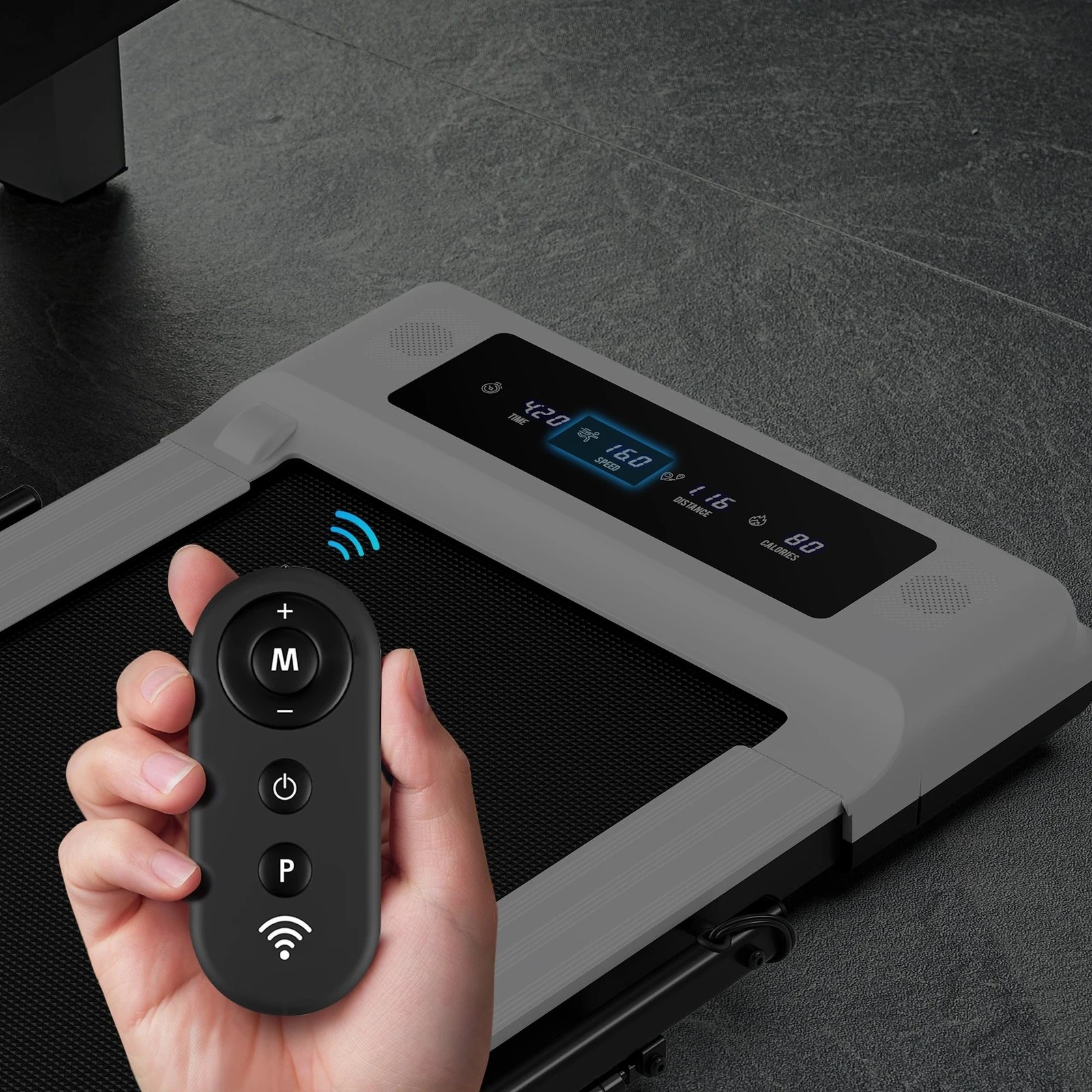 6 Black Lord Treadmill 2 IN 1 Electric Walking Pad Hydraulic Foldable 40cm Belt - White, 6 of 10