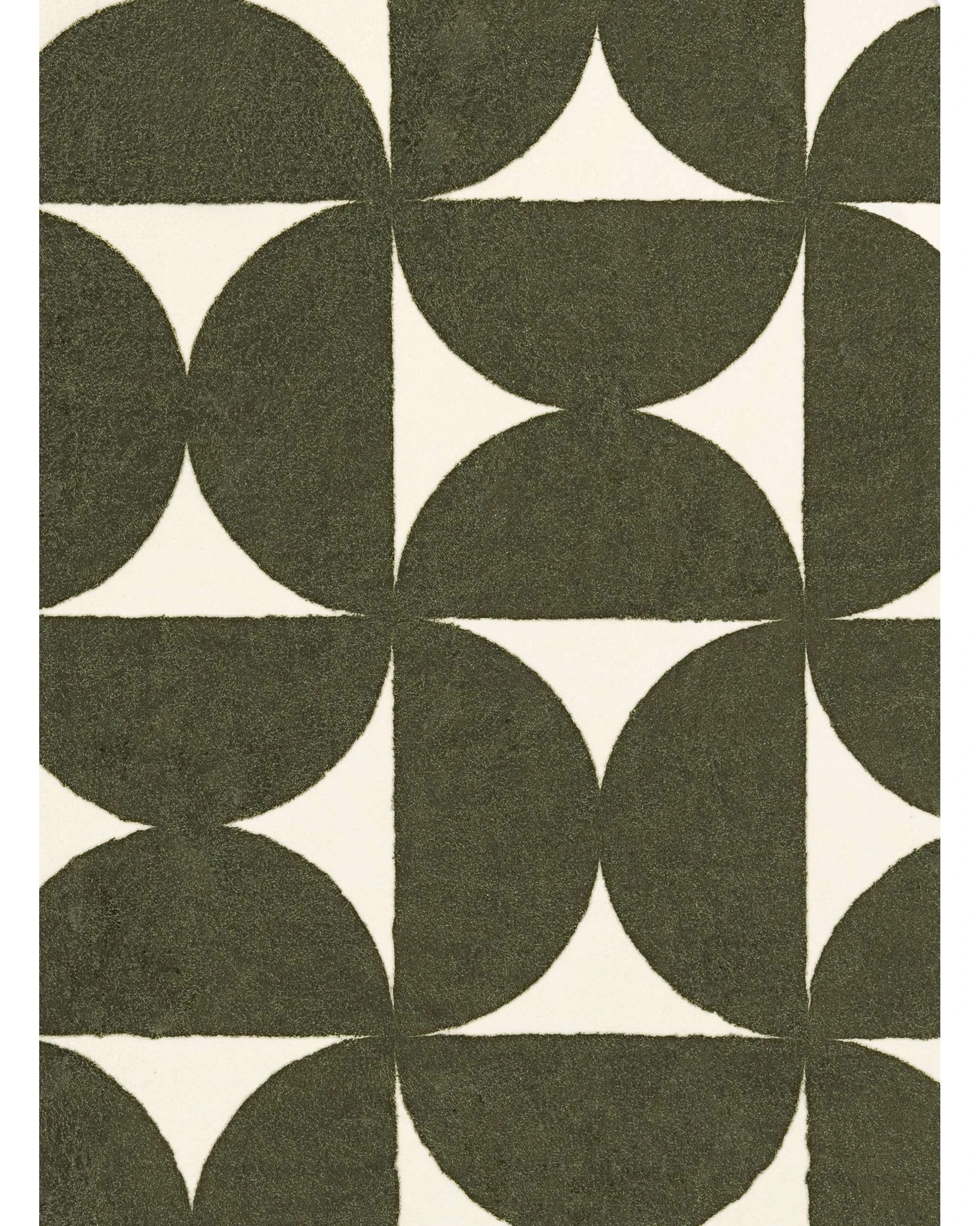 4 Loopsie Jardime Geometric Washable Round Rug-240cm x 240cm - Green, 4 of 5