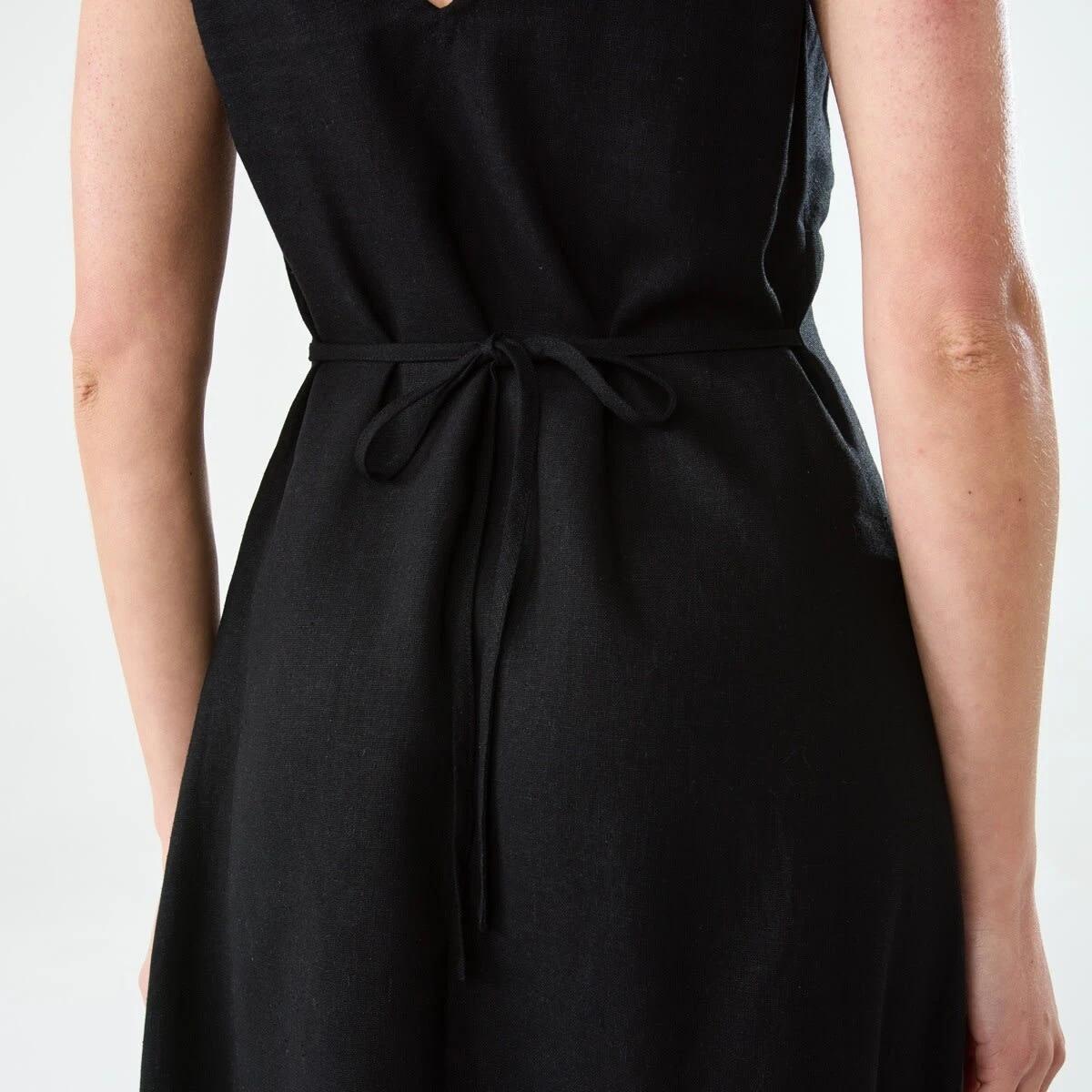 9 Sleeveless V-Neck Mini Dress Black, 9 of 9