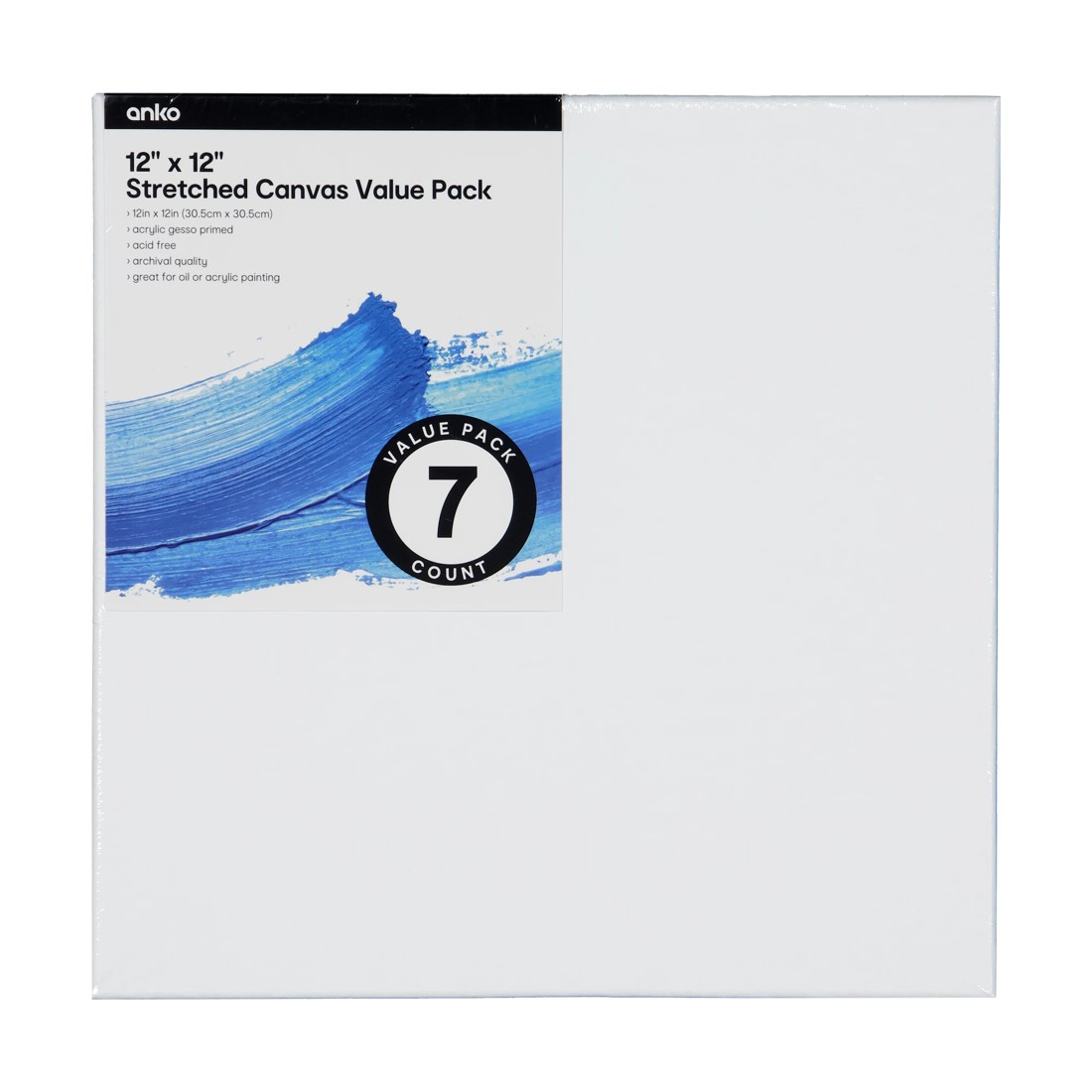 1 12in. x 12in. Stretch Canvas - 7 Pack, 1 of 4