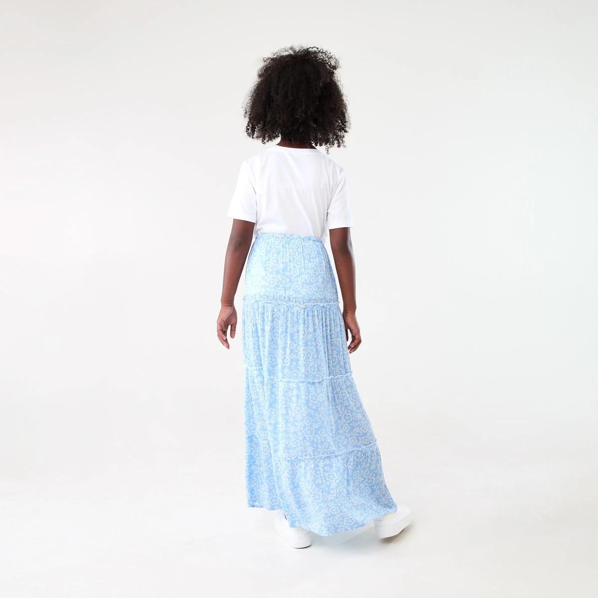 6 Tiered Skirt FLORAL GRACE BELLFLOWER BLUE, 6 of 6