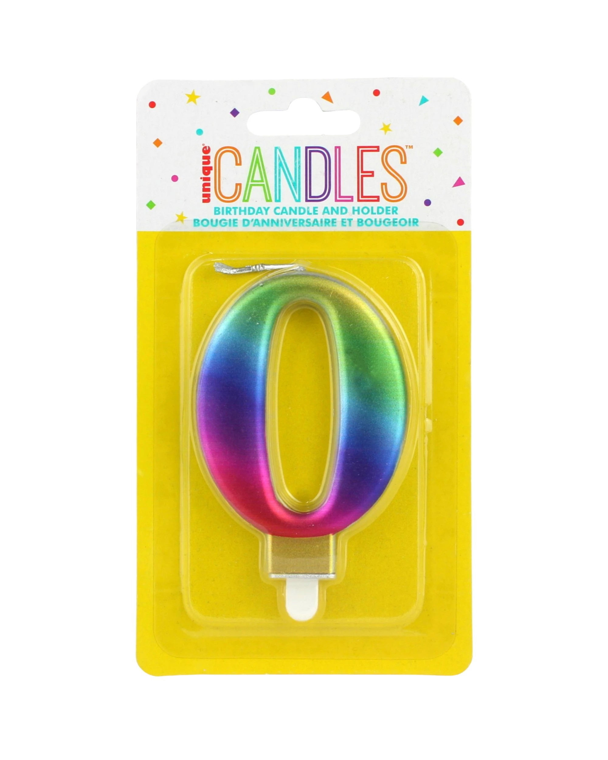 1 Unique Number 0 Candle - Metallic, 1 of 1