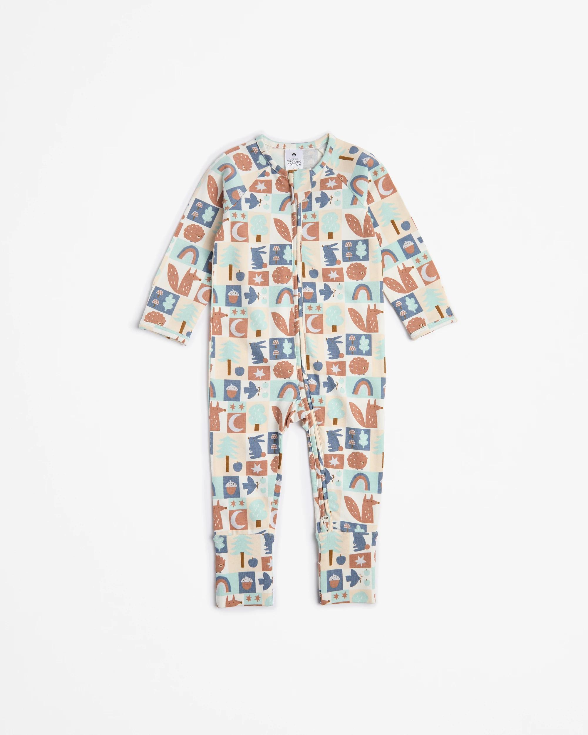 2 Target Baby Organic Cotton Footless Coverall ANIMALS, 2 of 4