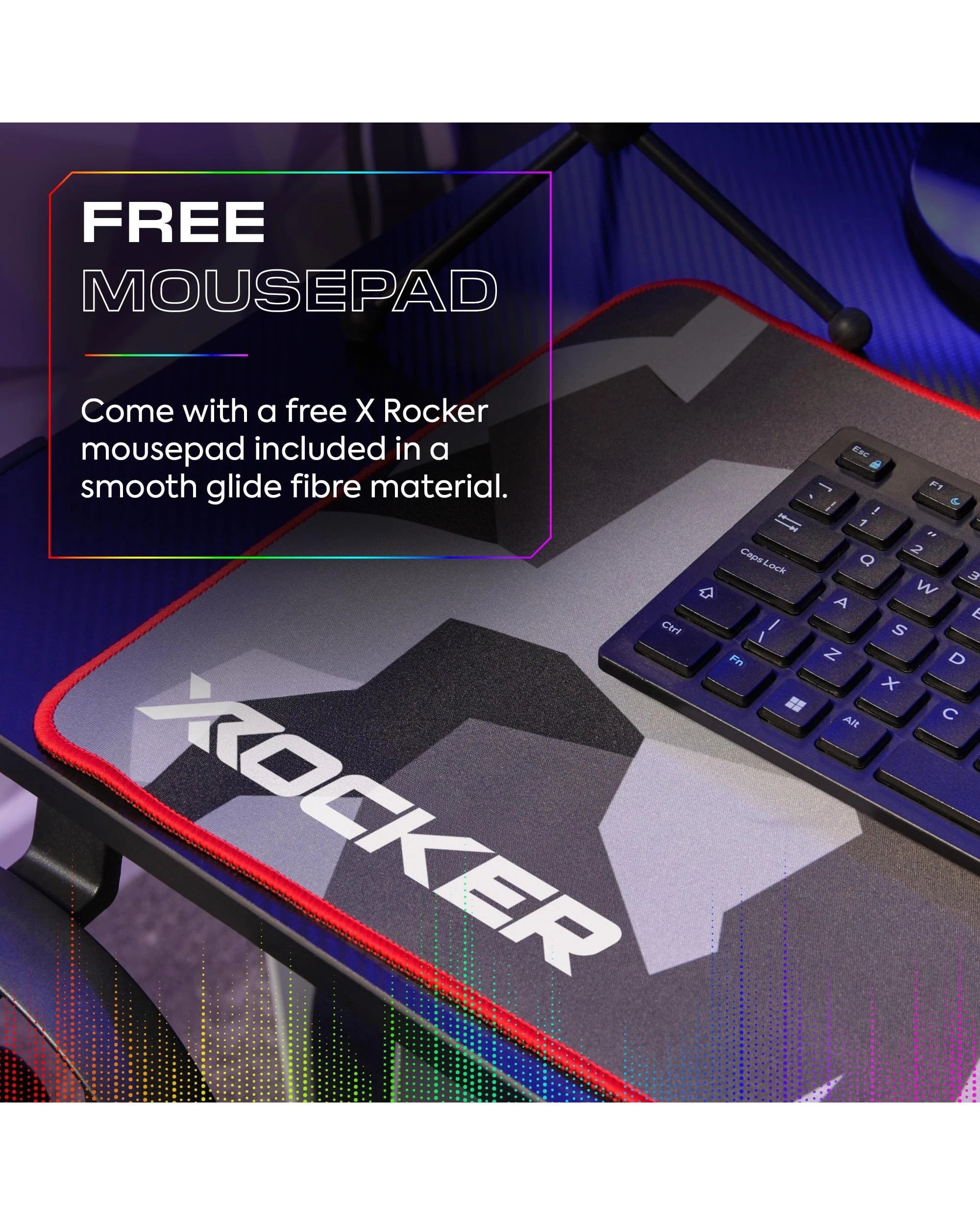 6 X Rocker Panther RGB Gaming Desk, 6 of 9