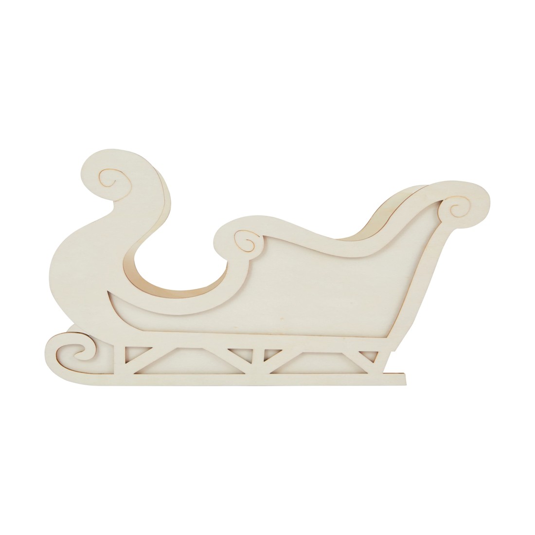 1 Craft Wood Blank Christmas Sleigh, 1 of 3