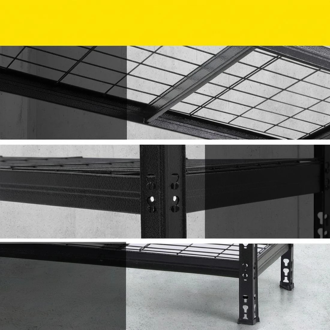 6 3 x 1.8M Giantz Garage Shelving Warehouse Rack - Black, 6 of 6