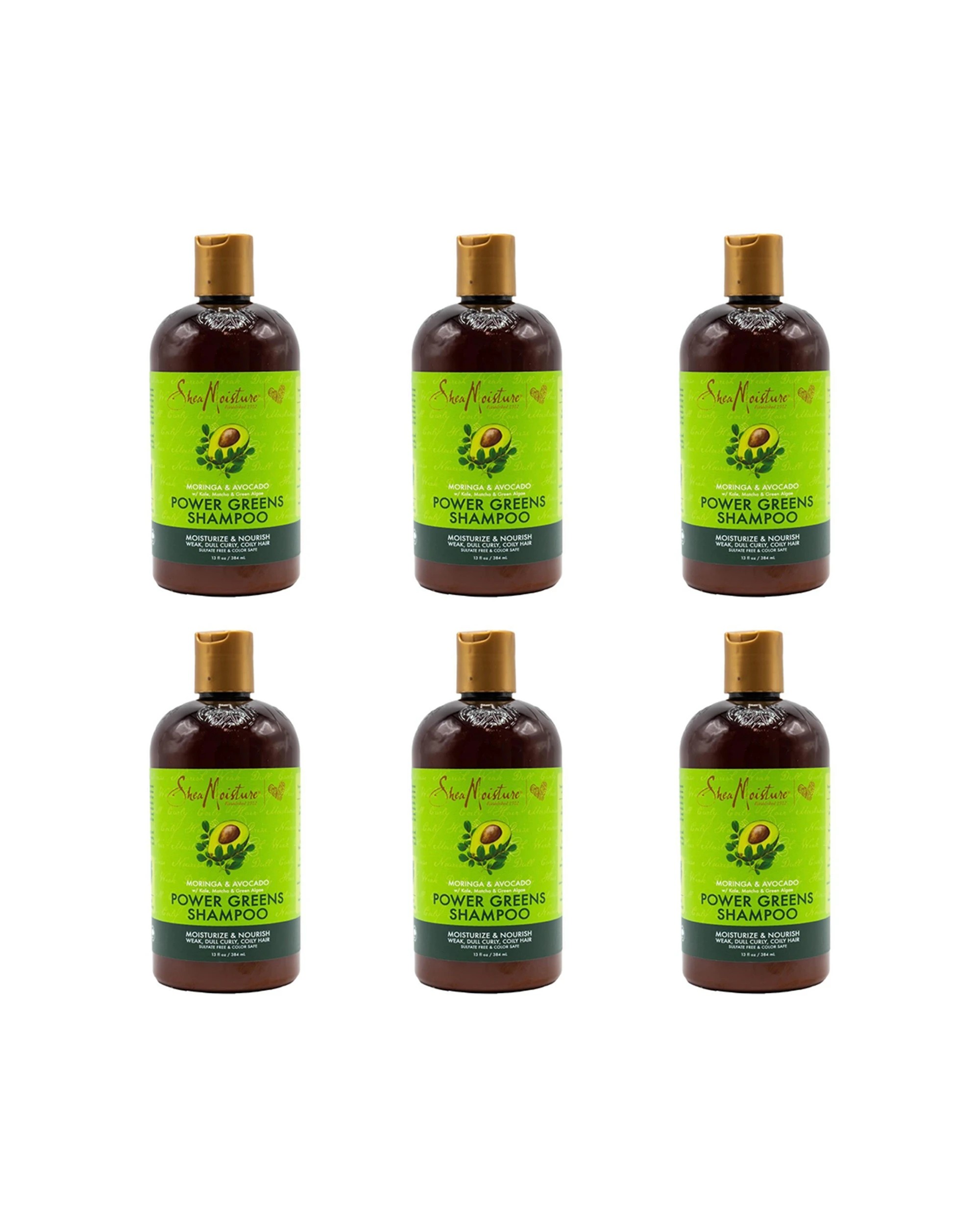 1 Shea Moisture 6PK Moringa and Avocado Nourishing Shampoo 384ml Pack - Multi, 1 of 5