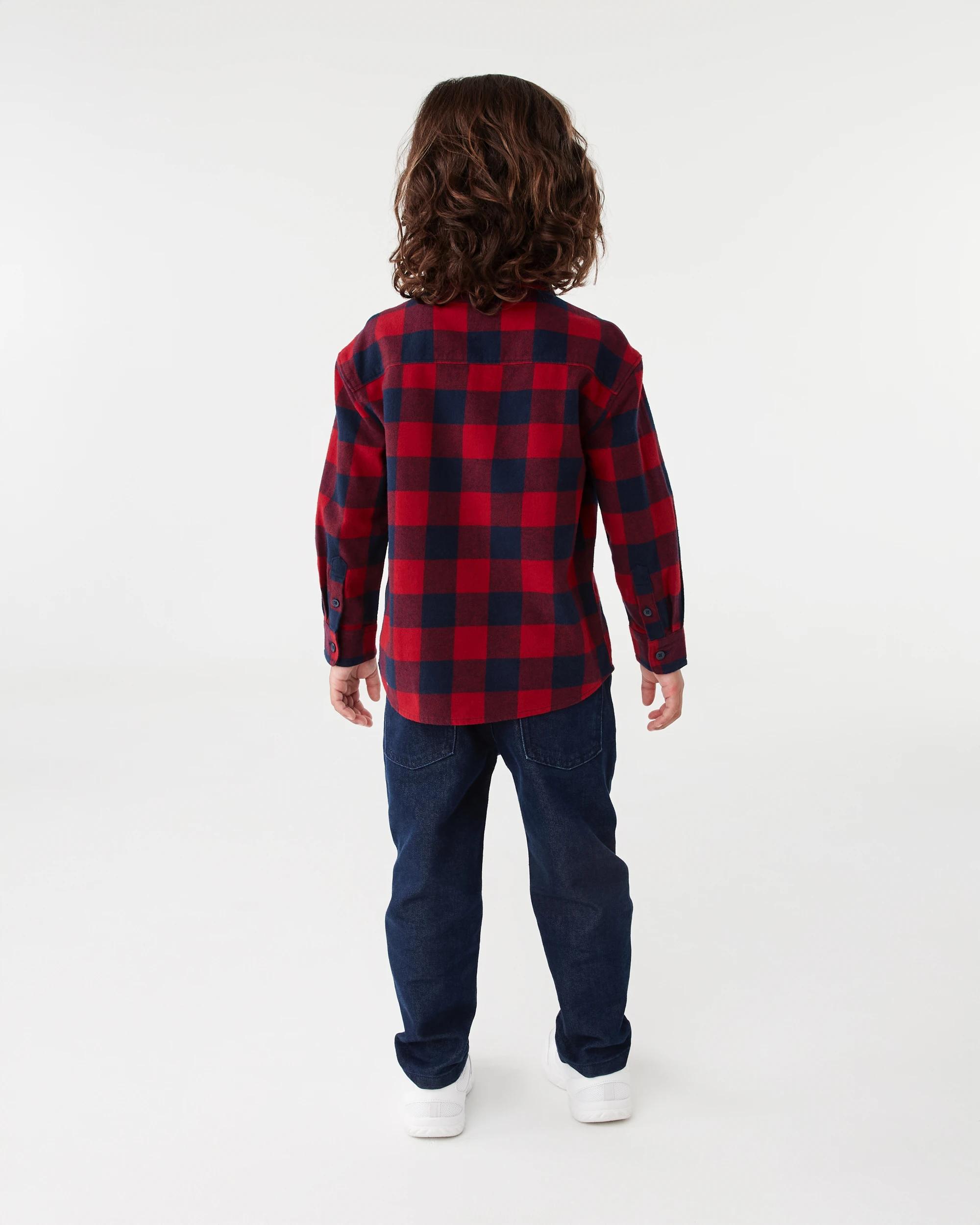 9 Yarn Dye Flannel Shirt Red Check, 9 of 9