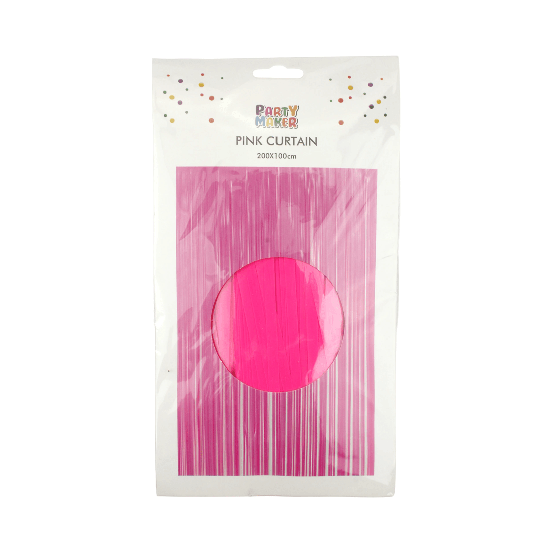 2 Party Maker Neon Pink Plastic Backdrop Curtain 100cm x 200cm, 2 of 2