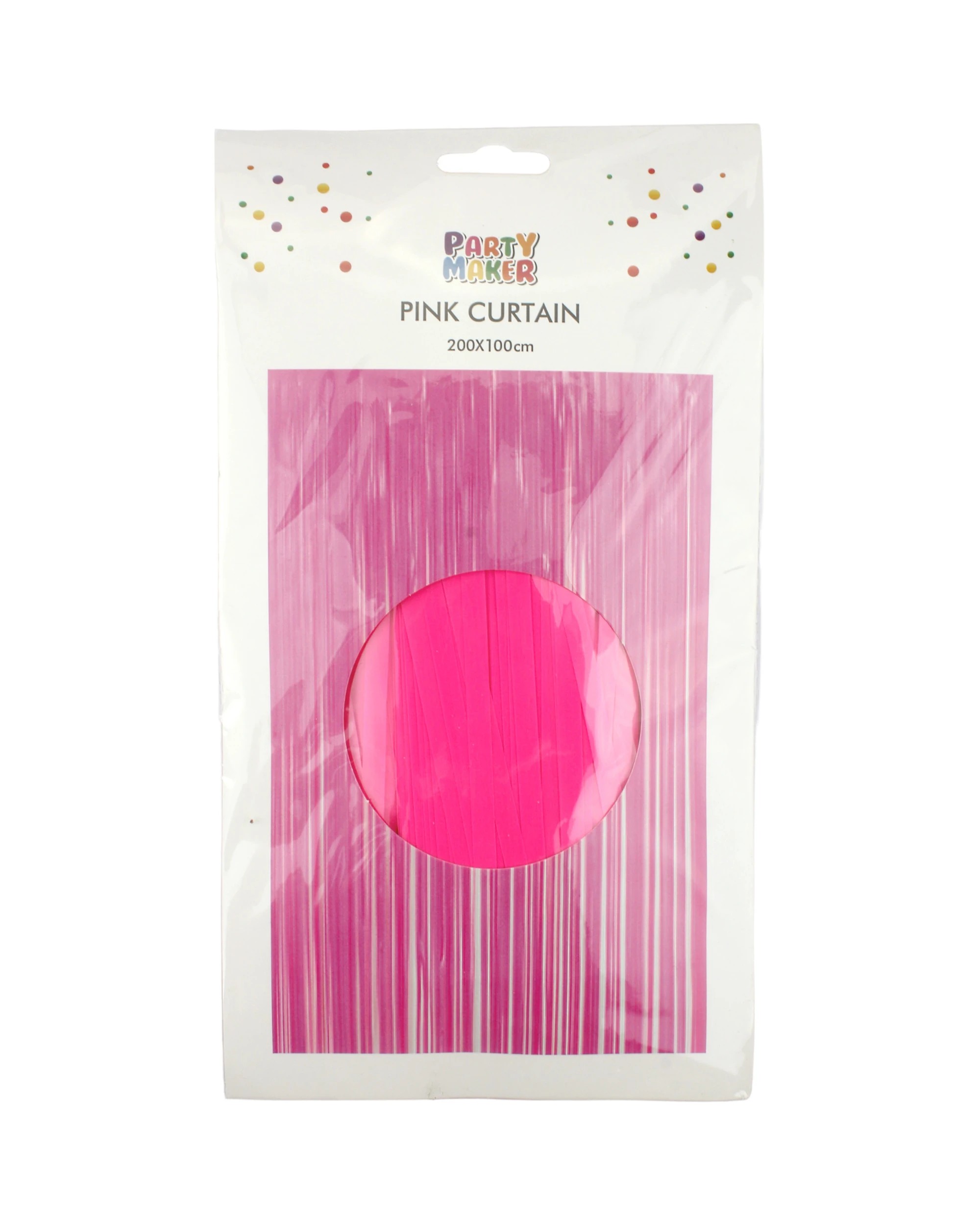 2 Neon Pink Plastic Backdrop Curtain 100cm x 200cm - Hot Pink, 2 of 2
