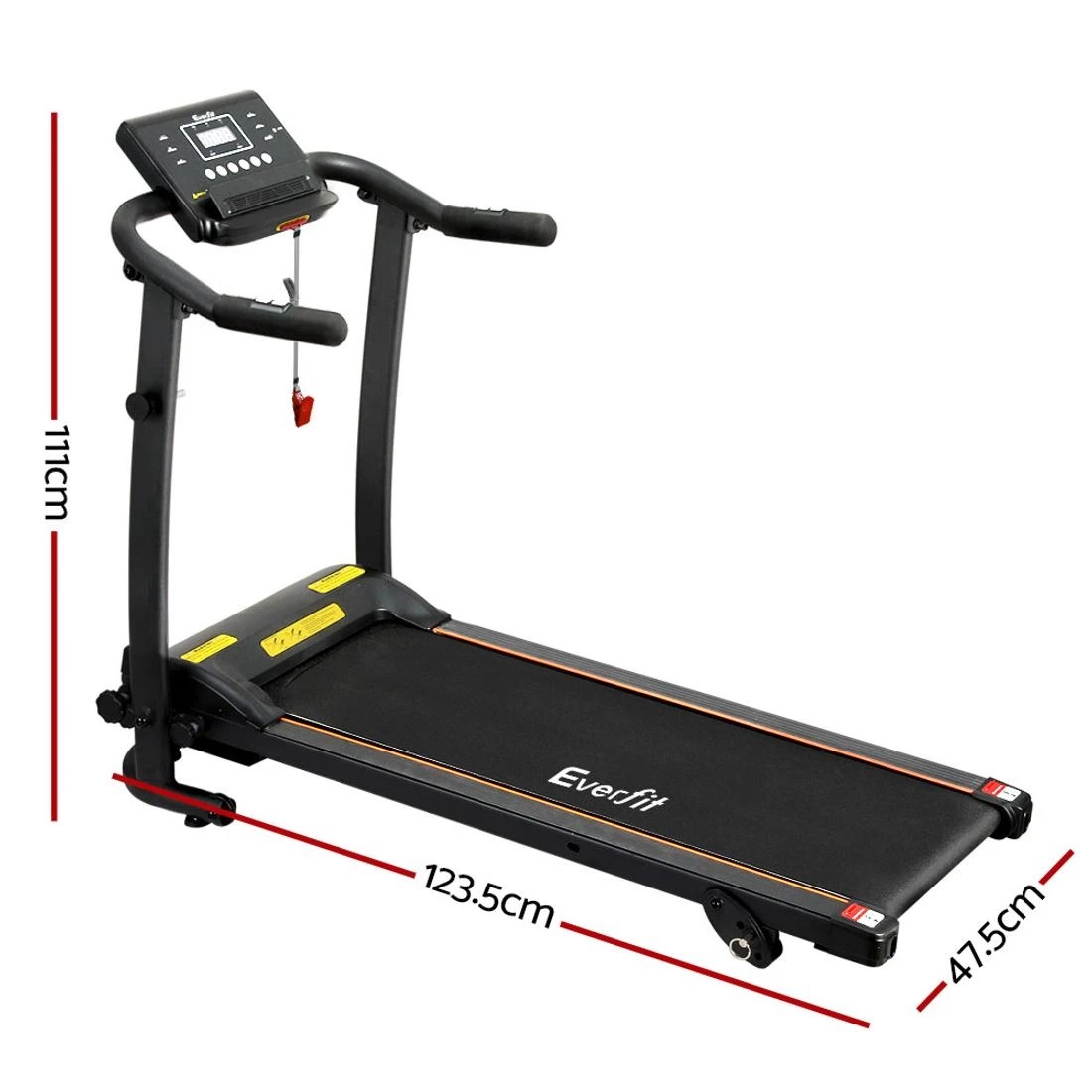 2 Everfit Treadmill Electric Home Gym Fitness Exercise Machine Foldable 370mm - Black, 2 of 7