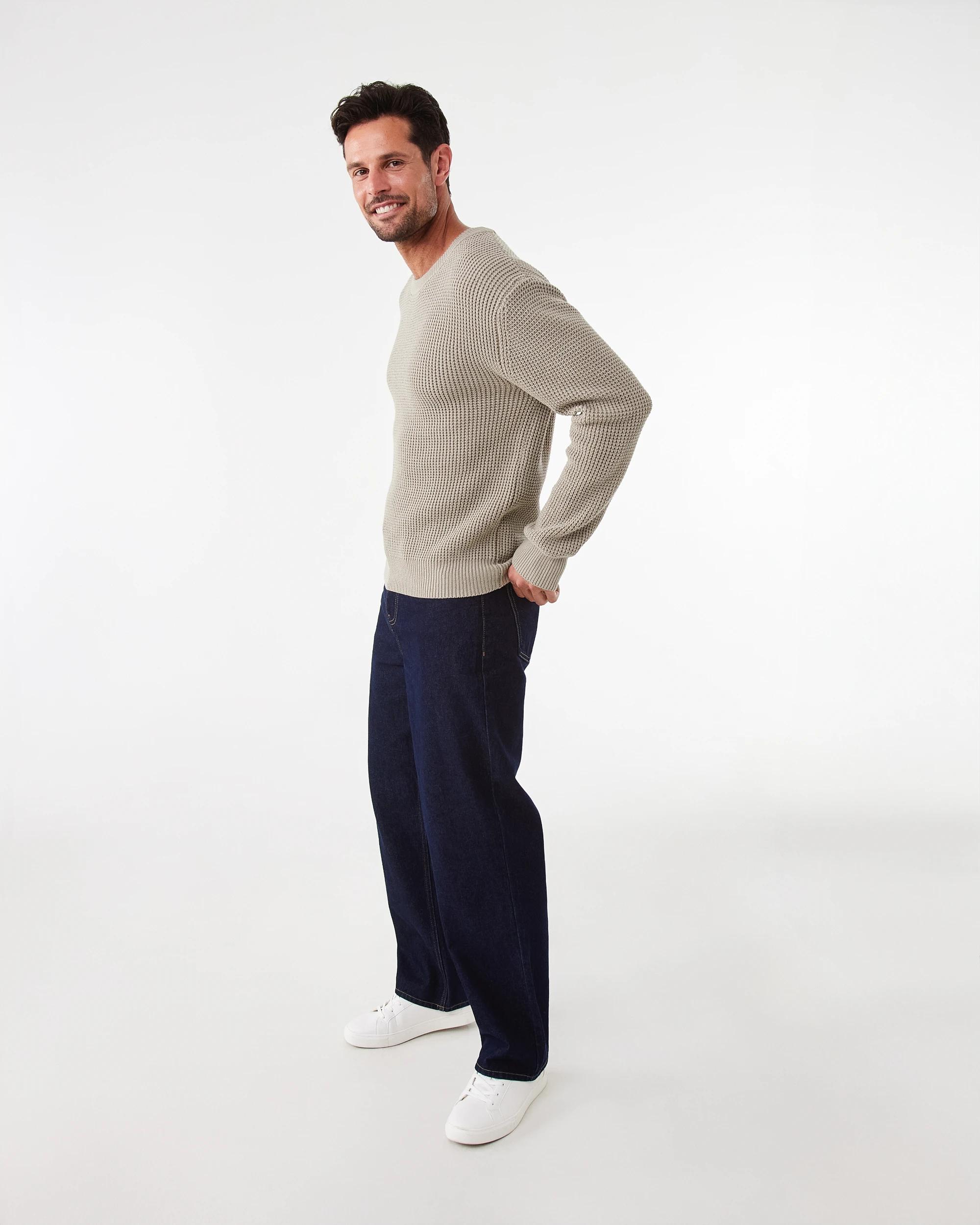 3 Waffle Knit Jumper Bge Lunar, 3 of 8