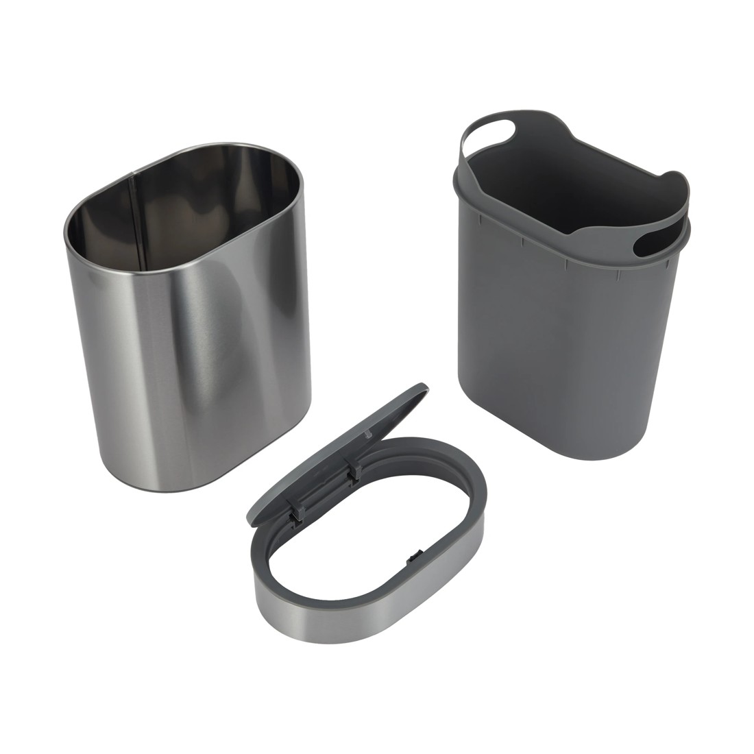 4 4L Stainless Steel Push Top Bin, 4 of 7