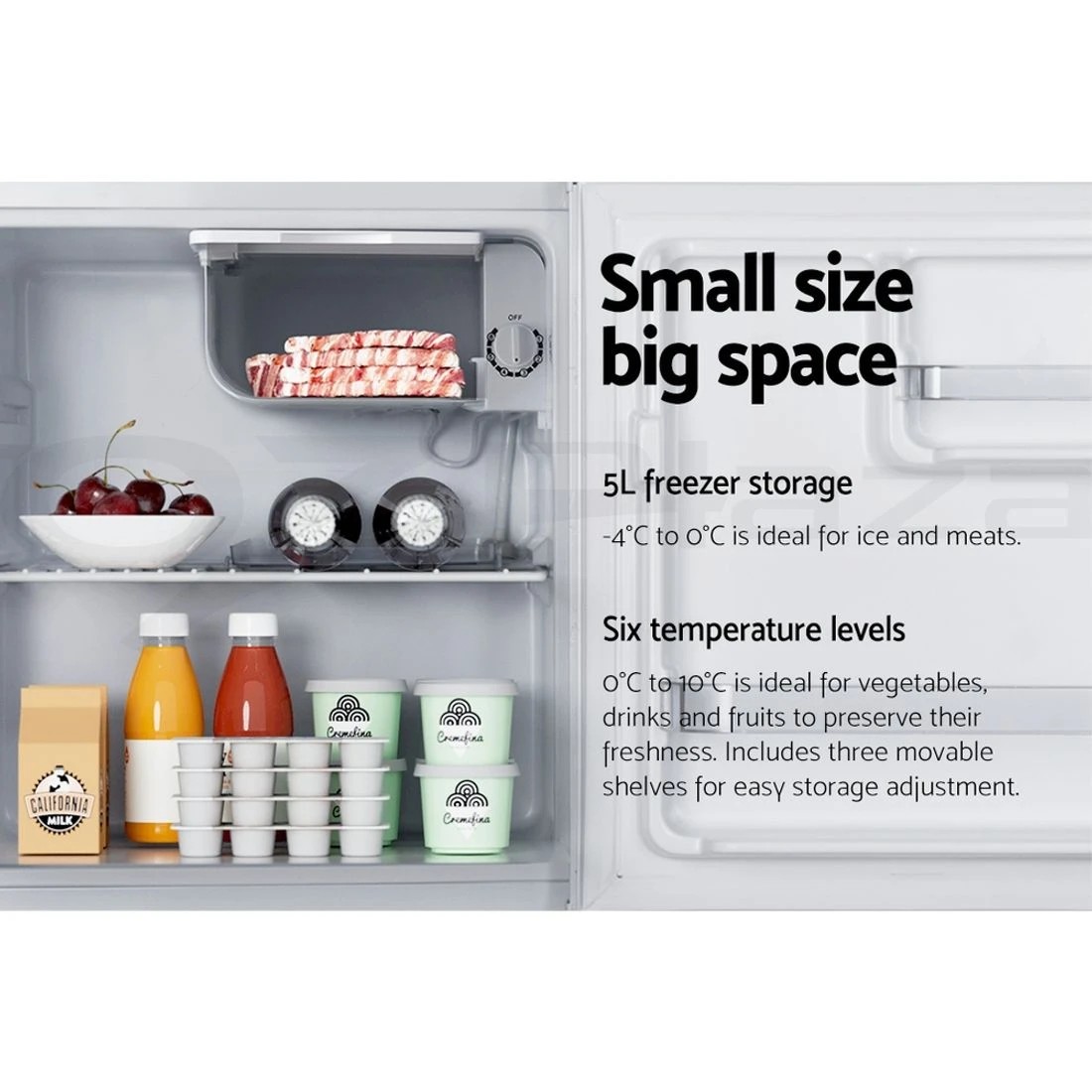 6 Devanti 48L Bar Fridge - White, 6 of 8