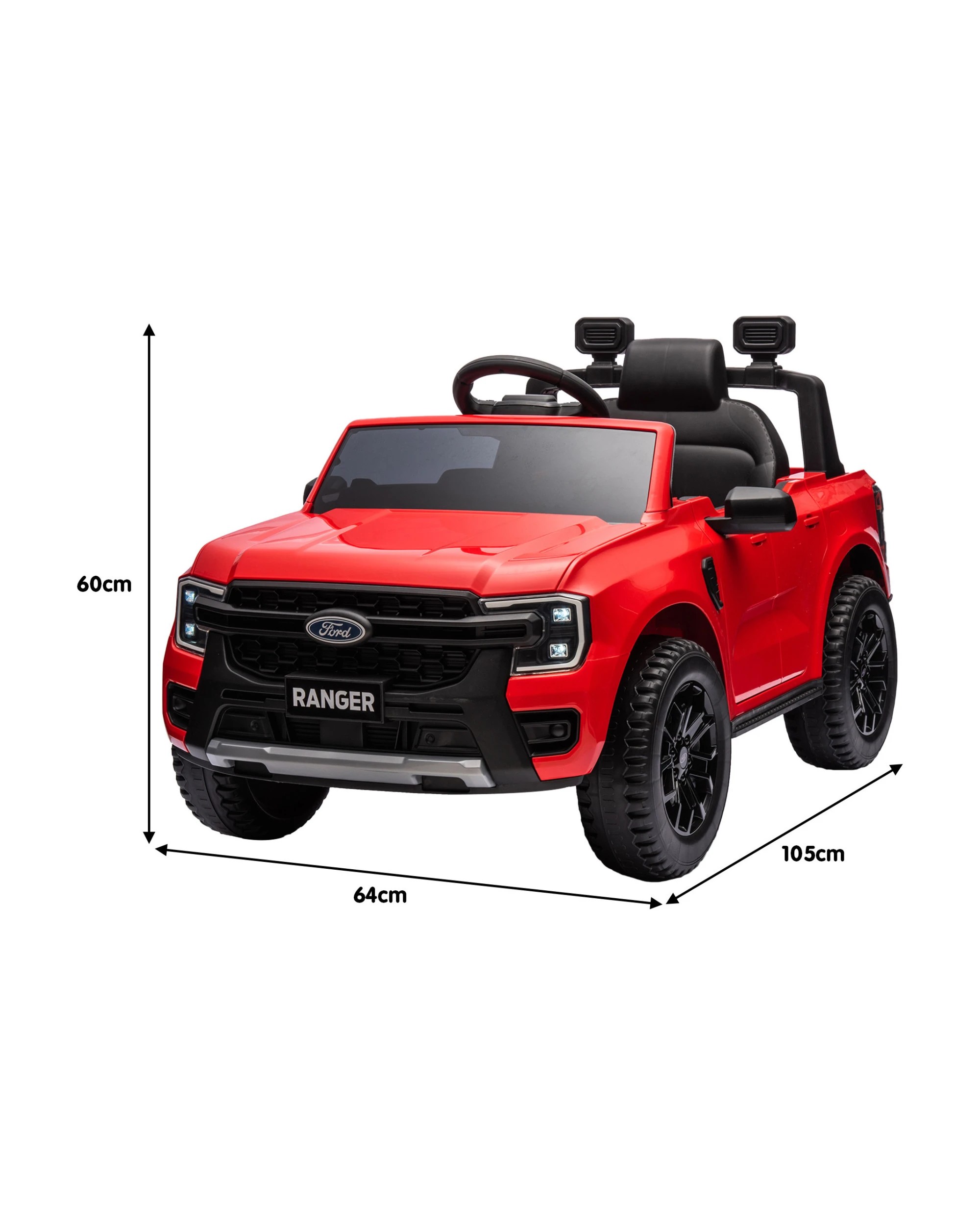 10 Kahuna Ford Ranger Electric Kids Ride On Car in Red, 10 of 10