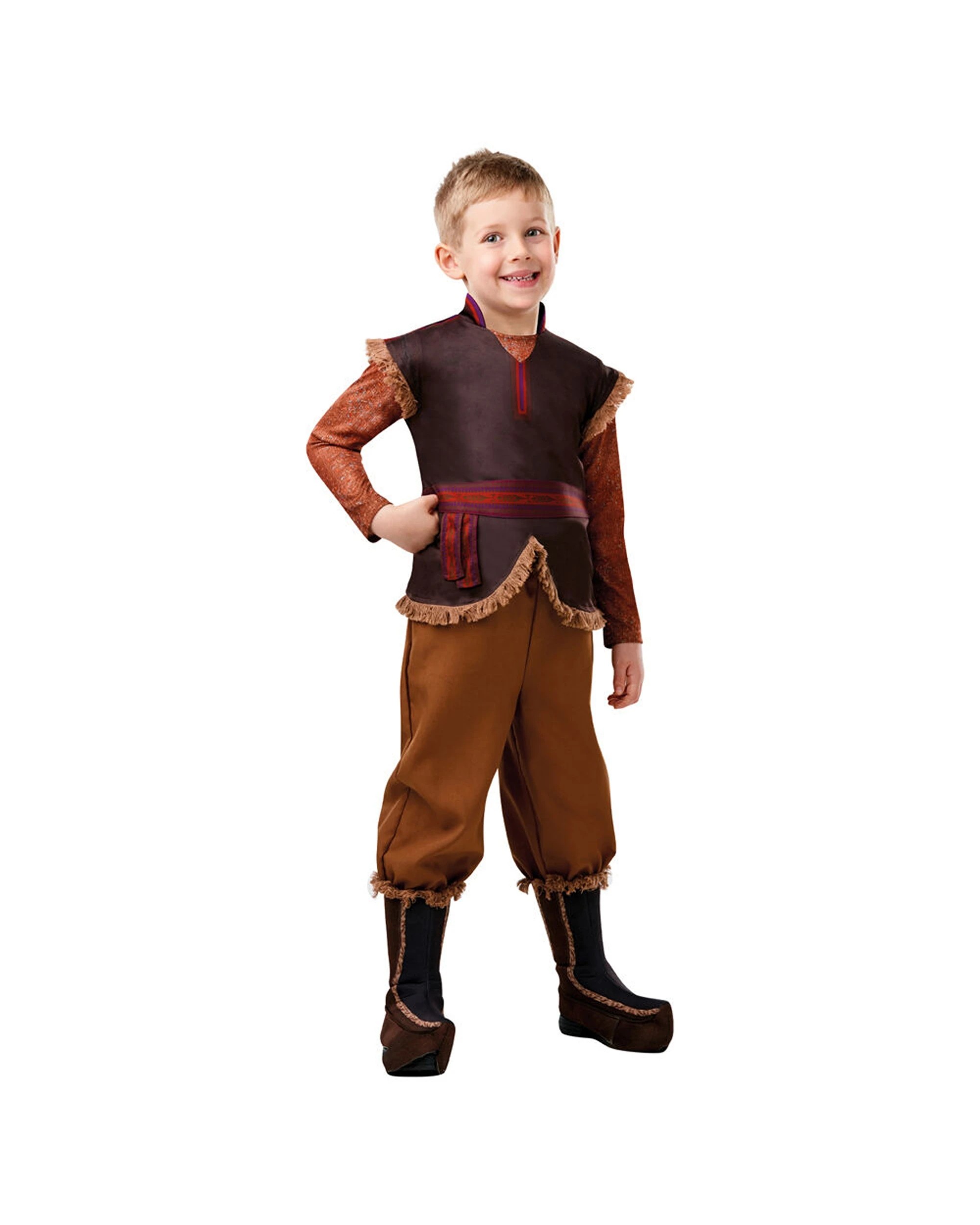 1 Disney Kristoff Frozen 2 Deluxe Costume Party Dress-up Size 6-8y
 - Brown, 1 of 4
