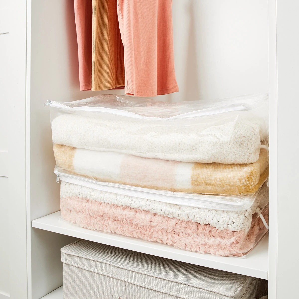 1 2 Pack Clear Clothing Bags, 1 of 9