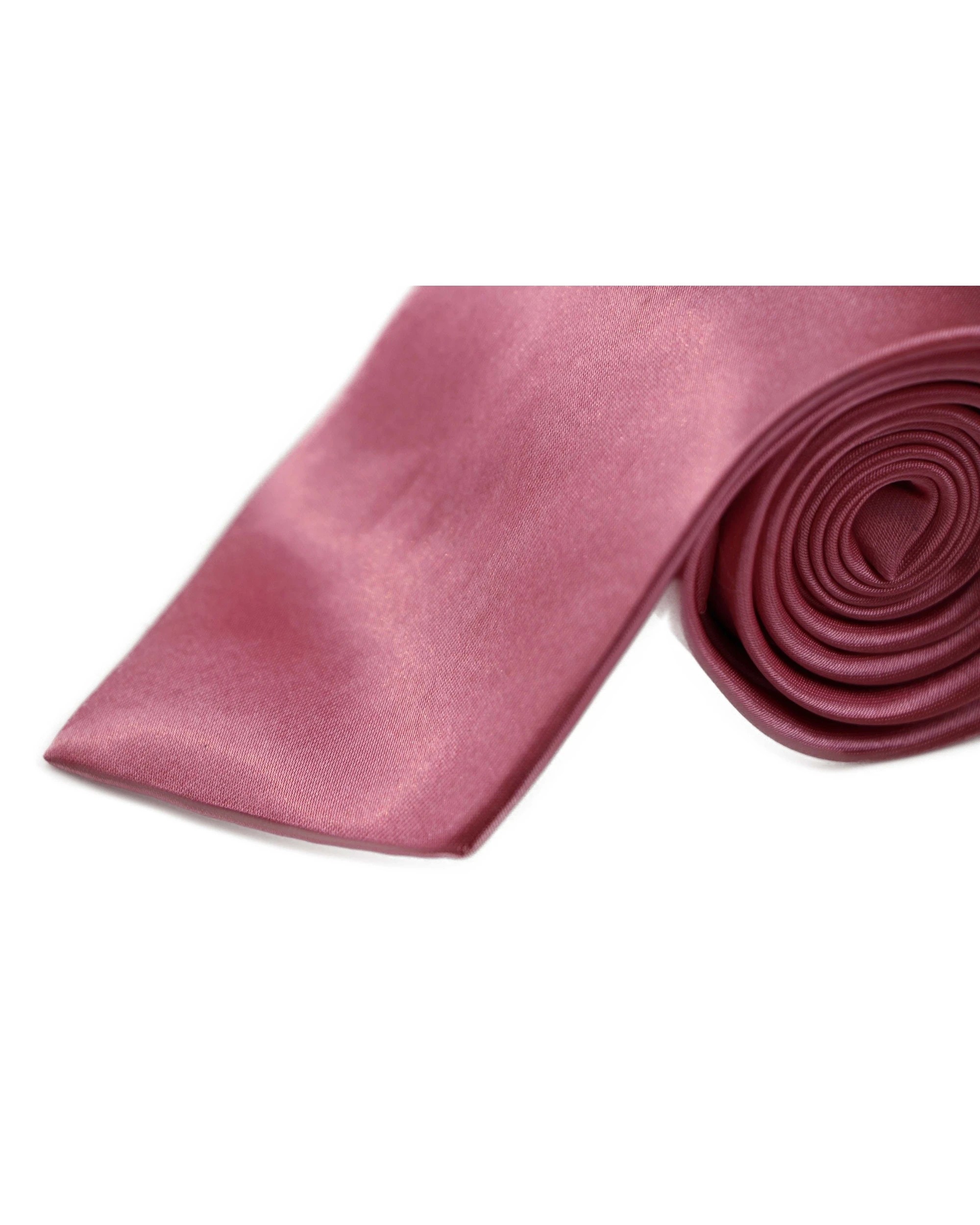 2 Zasel Mens Pink 8cm Plain Neck Tie, 2 of 2