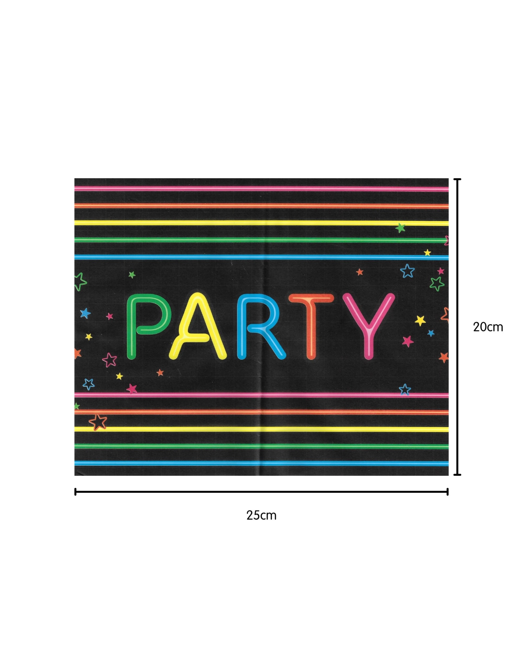 4 Artwrap Neon Party Grease Proof Paper Plate Tray Liners 8 Sheets - Multi, 4 of 5