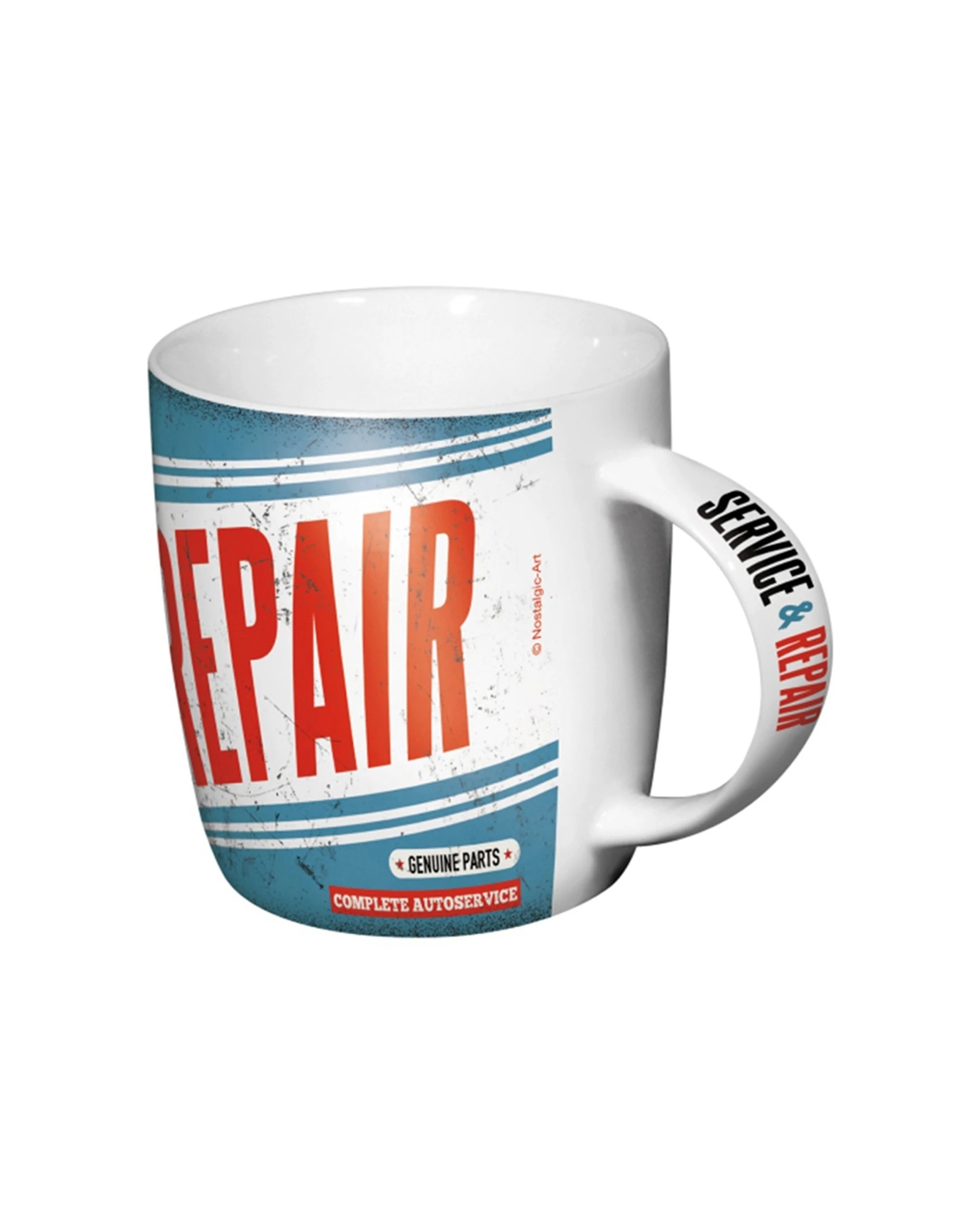 3 Nostalgic-Art 4PK Ceramic Mug 330ml Retro Design - Service & Repair - Blue, 3 of 3