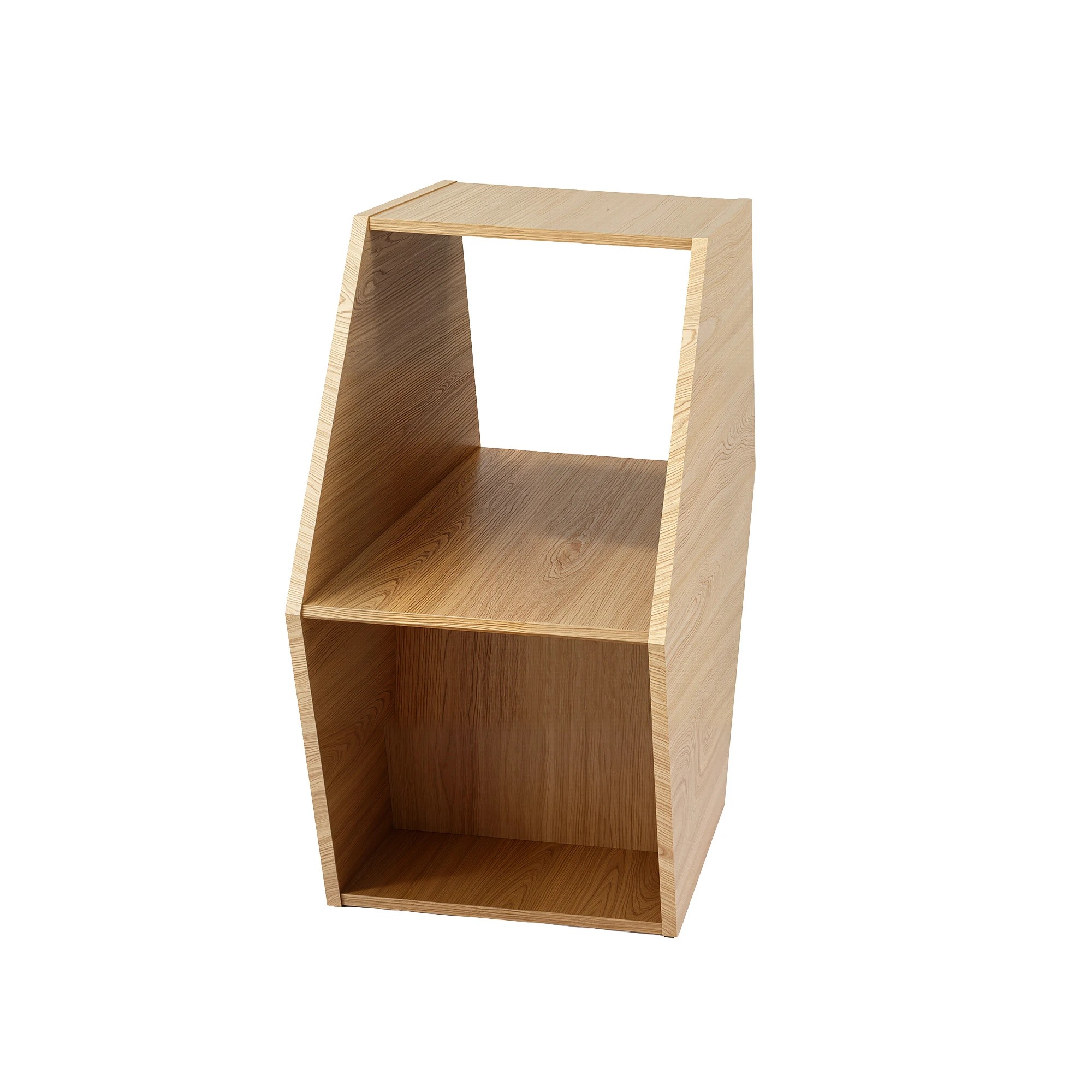 4 Artiss Coffee Table Hexagonal Center Table with Open Storage 2-Way Display Side Table Wood - Natural, 4 of 7