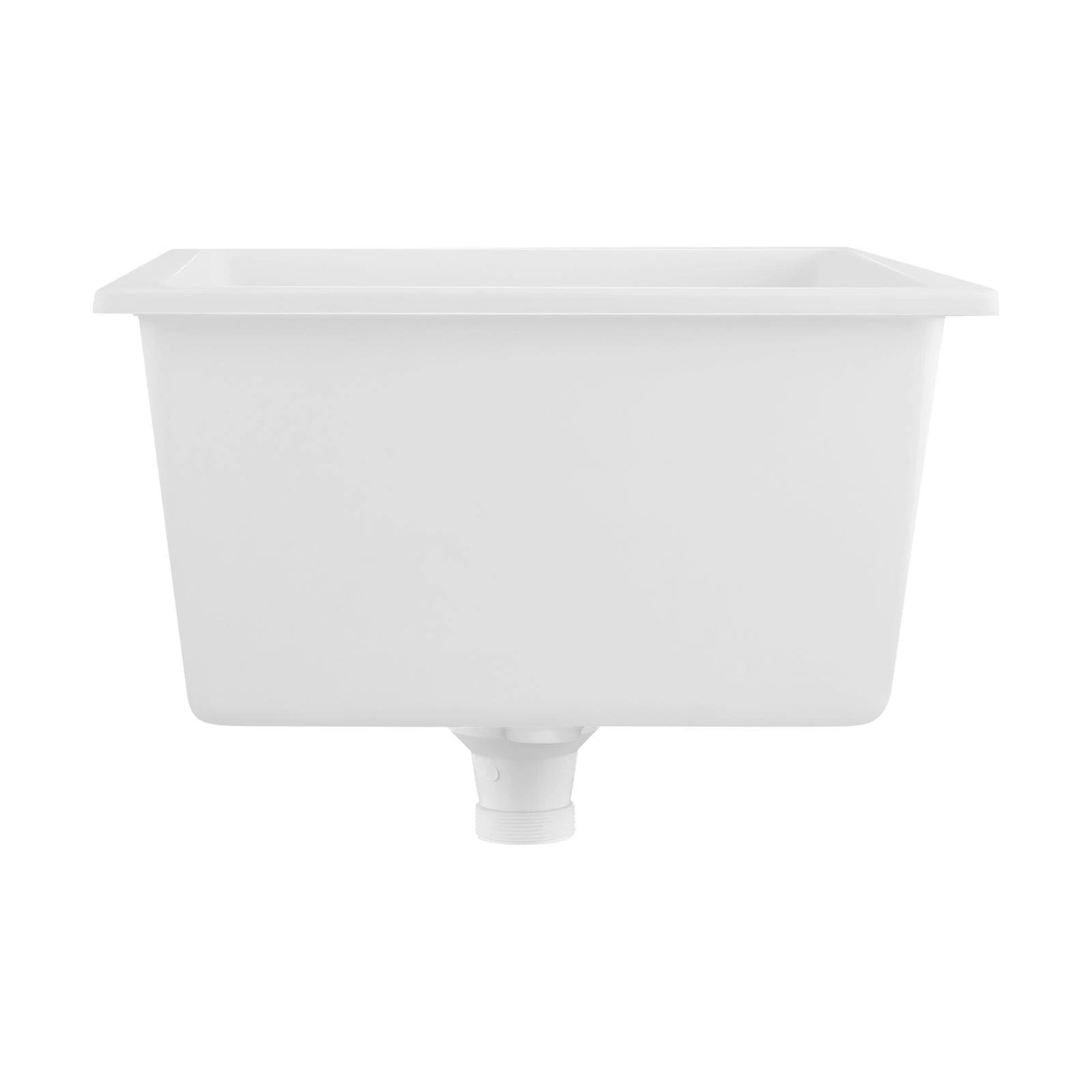 7 Welba Kitchen Sink 55x45cm Granite Stone Sink Laundry Basin Single Bowl - White, 7 of 7